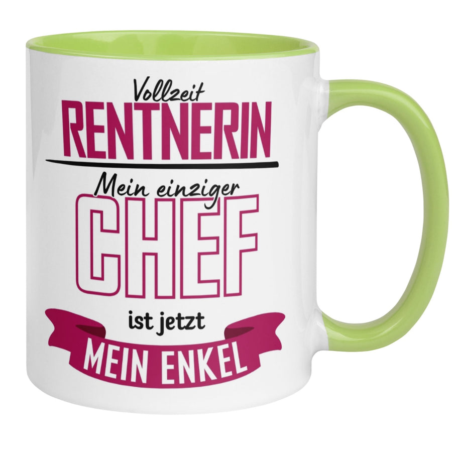 Rentnerin Tasse | Vollzeit Rentnerin – Mein einziger Chef ist jetzt mein Enkel