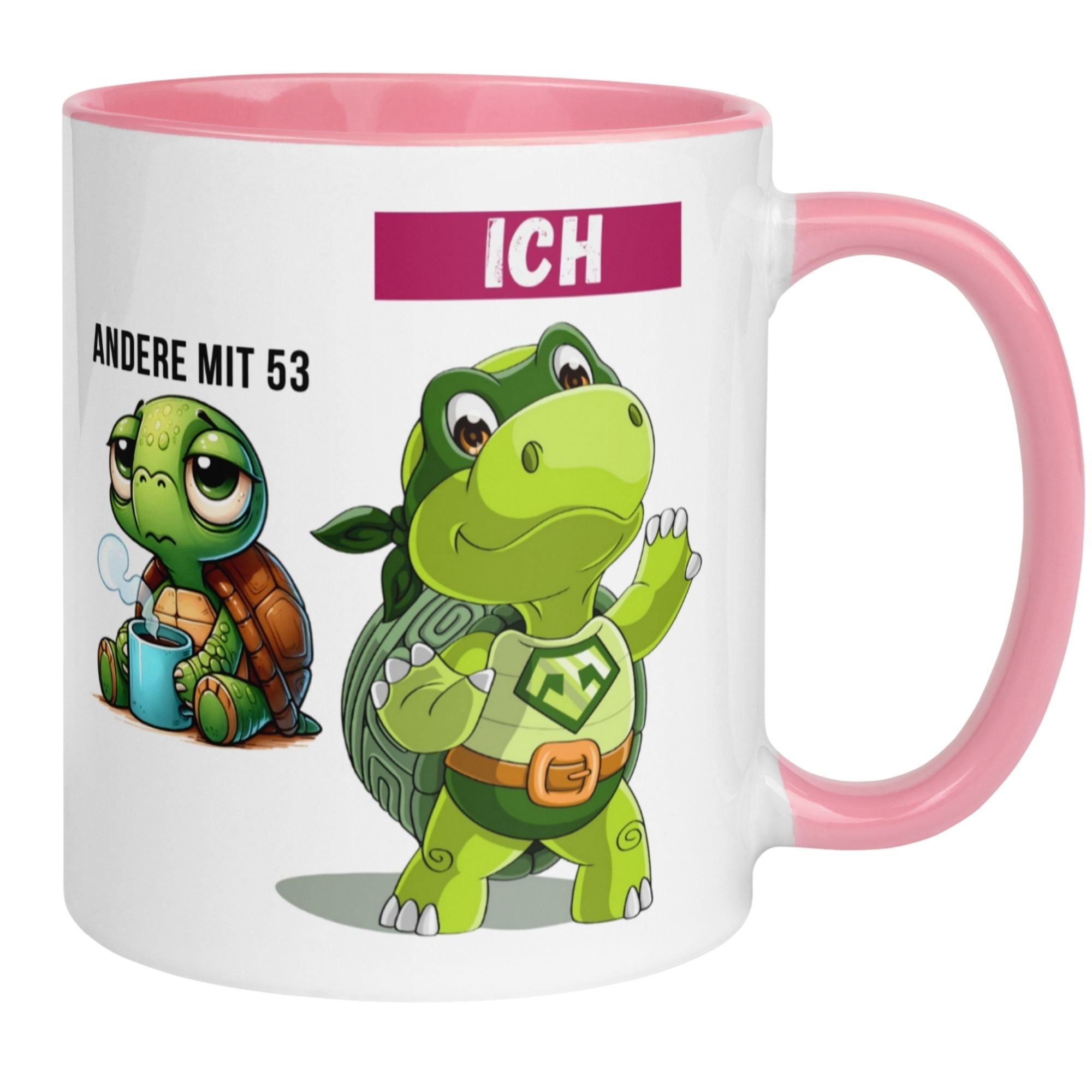 Momentals® Tasse 53. Geburtstag | Schildkröte & Spruch | Andere mit 53 und Ich