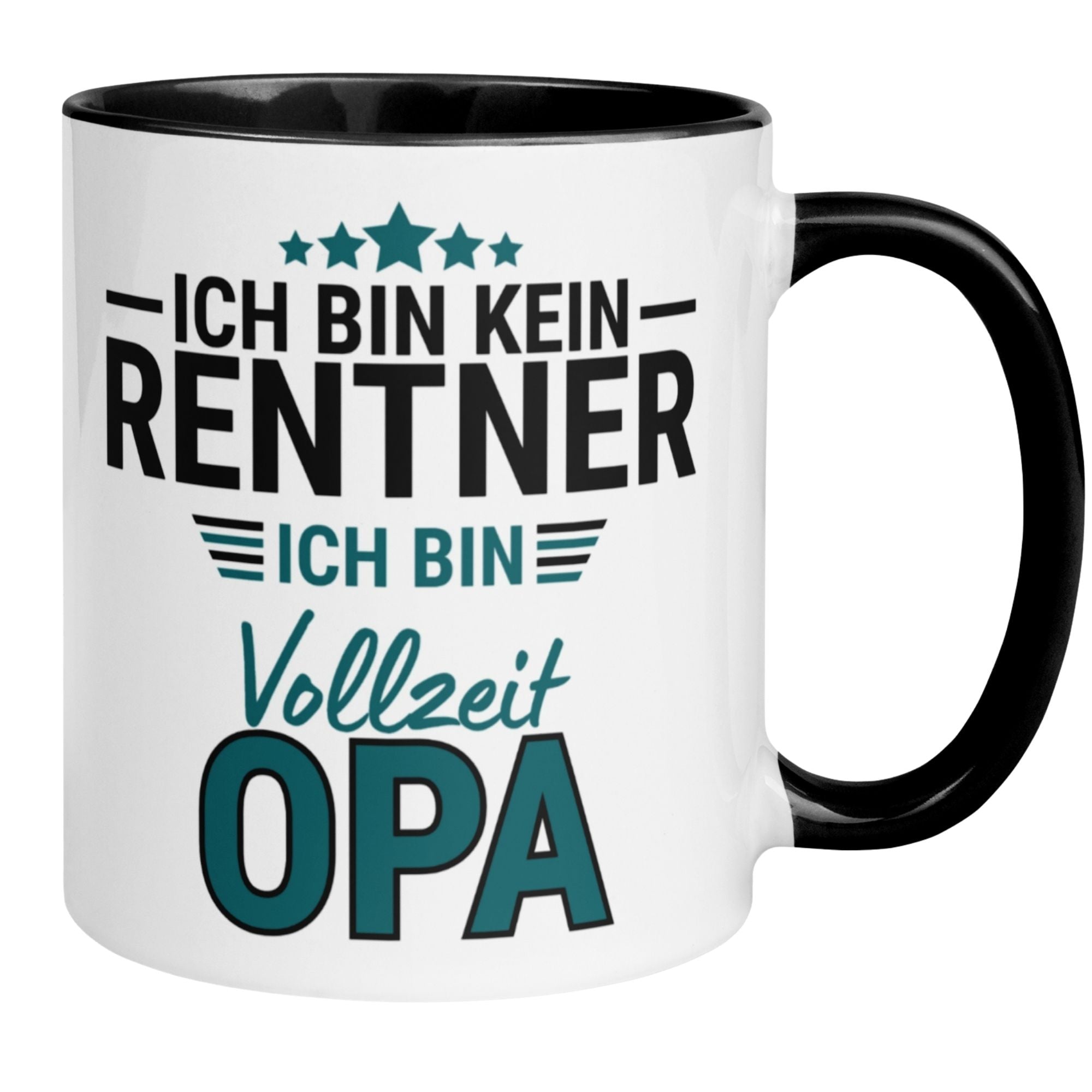 Tasse Rentner – „Ich bin kein Rentner ich bin Vollzeit Opa“ – Geschenk Rente Mann