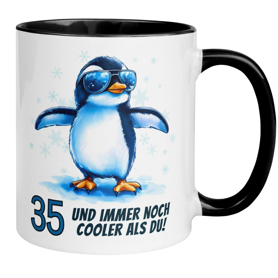 Tasse 35. Geburtstag | Pinguin & Spruch | 35 und immer noch cooler als du