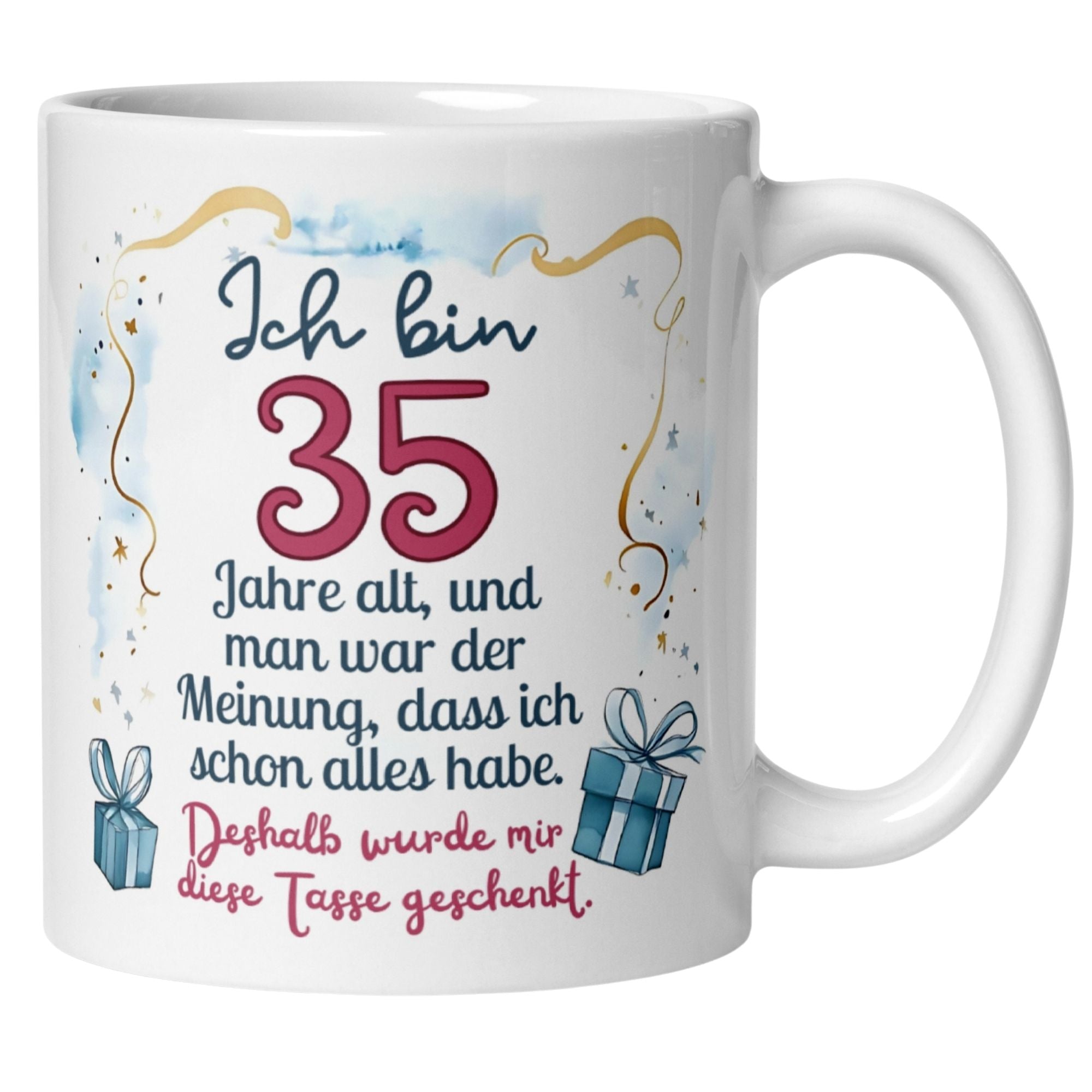 Momentals® Tasse 35. Geburtstag | Humorvoll & Spruch | Man war der Meinung ich hab schon alles
