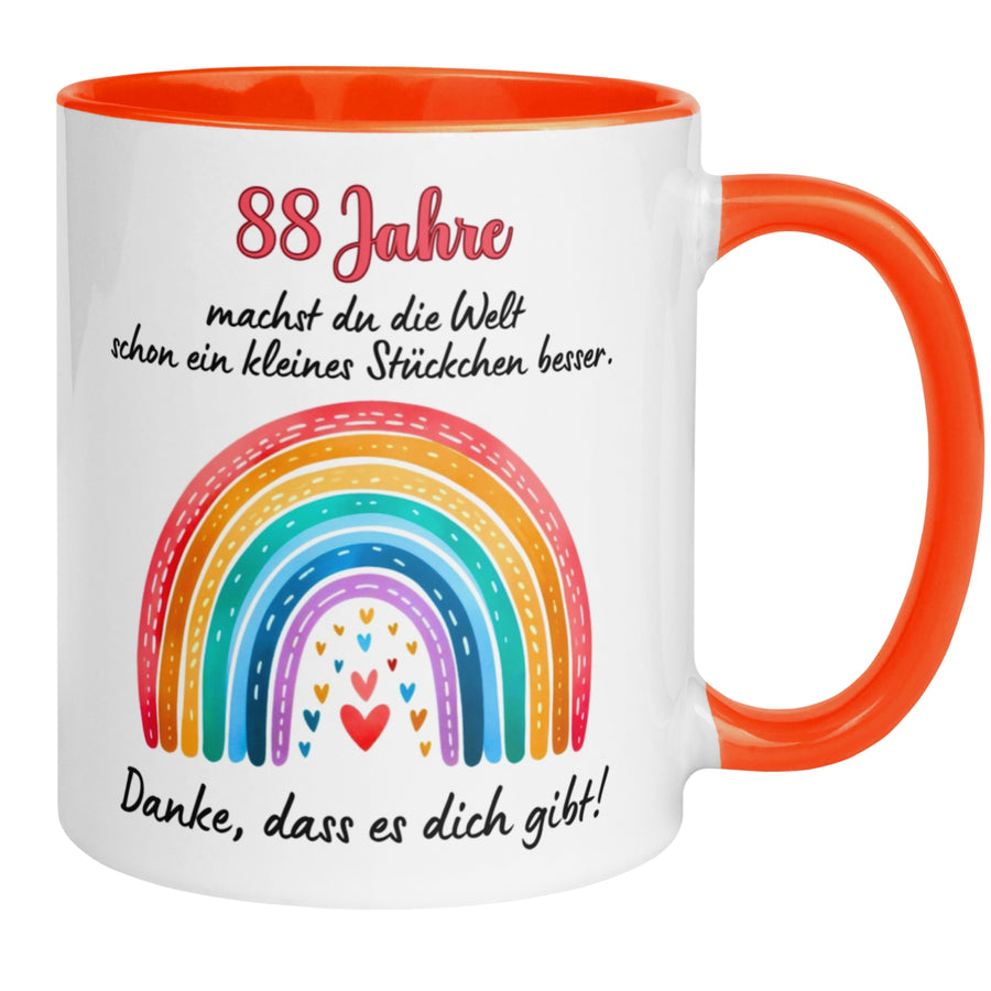 Tasse 88. Geburtstag | Herz & Spruch | Danke dass es dich gibt