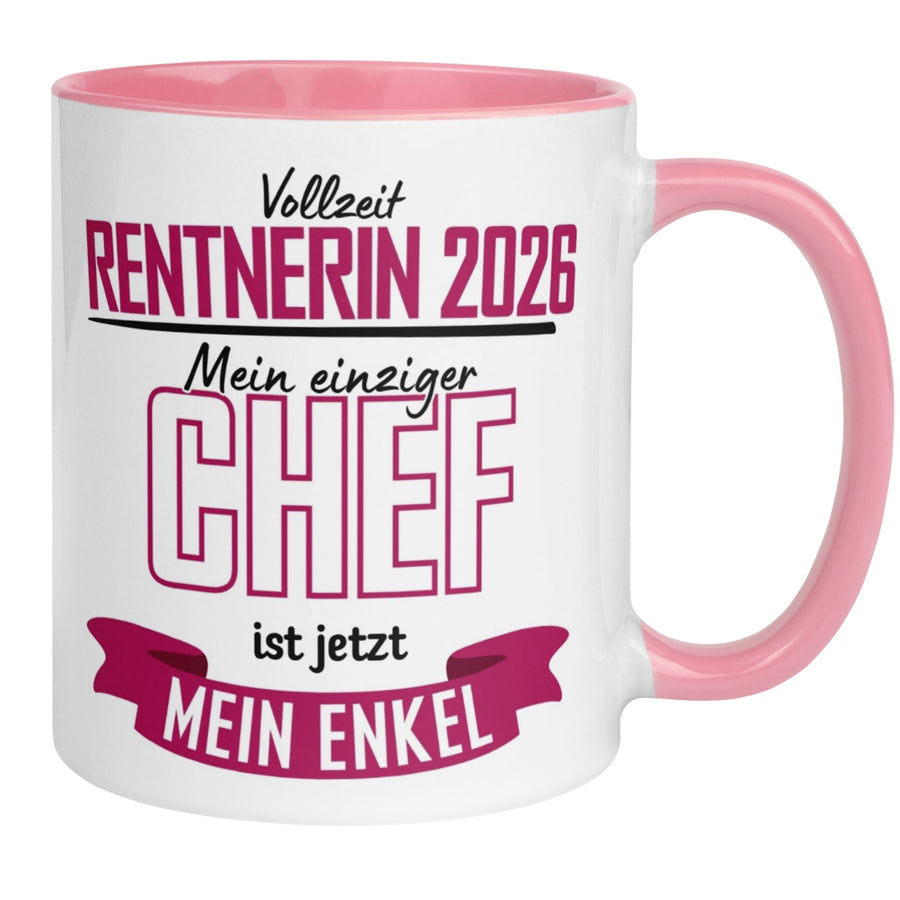 Rentnerin Tasse | Vollzeit Rentnerin 2026 – Mein einziger Chef ist jetzt mein Enkel
