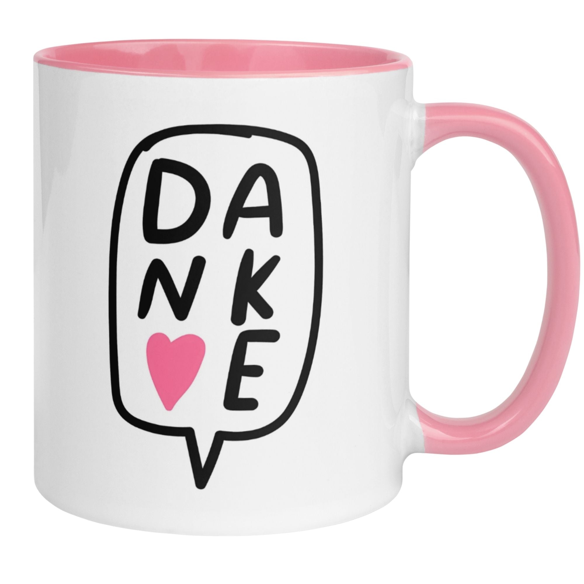 Momentals Tasse mit Herz-Sprechblase "Danke" für liebevolle Wertschätzung bei jeder Kaffeepause.