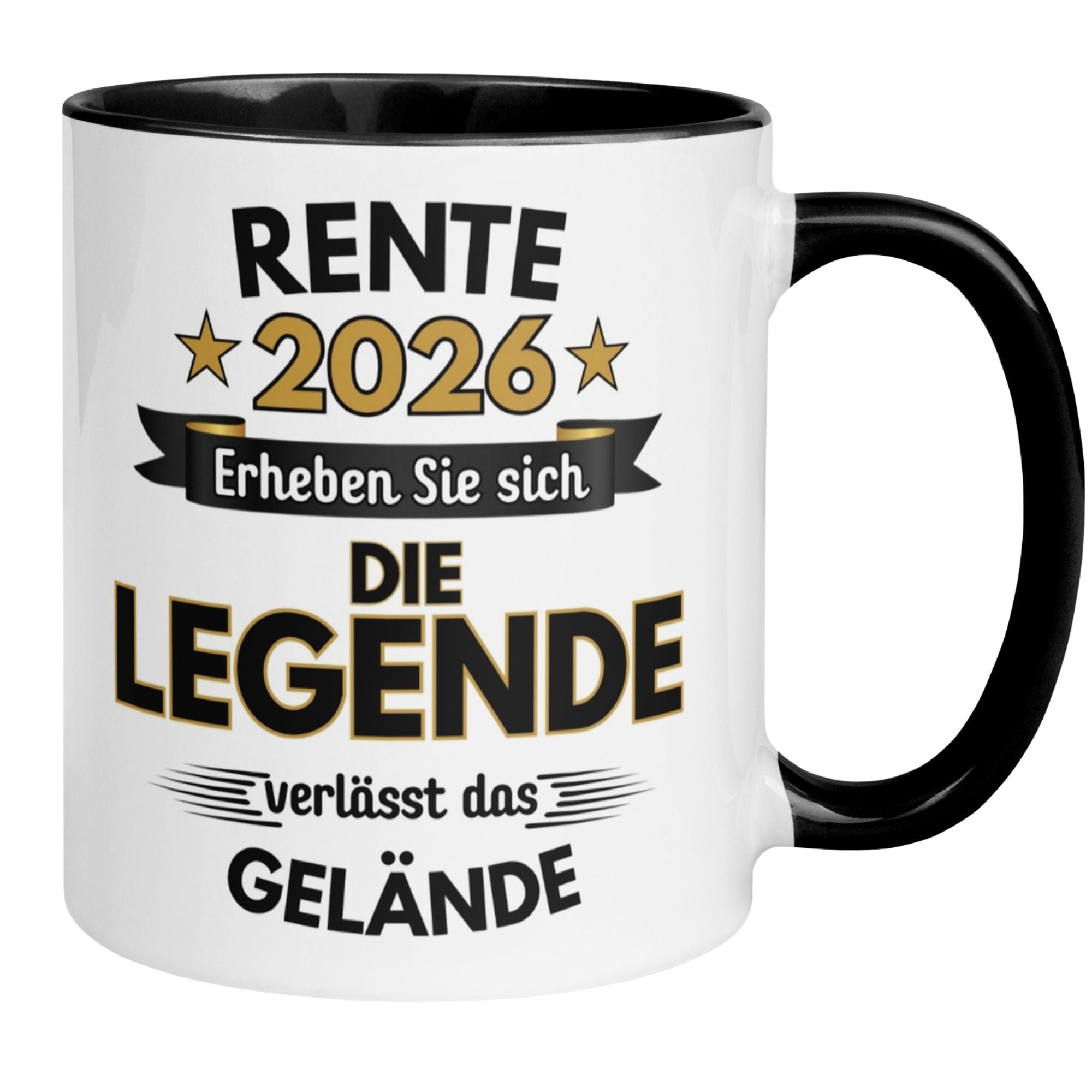 Tasse Rente – „Legende verlässt Gelände“ – Geschenk Renteneintritt Männer Frauen