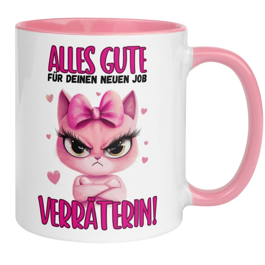 Tasse Abschied | Katze & Spruch | Alles Gute für deinen neuen Job Verräterin