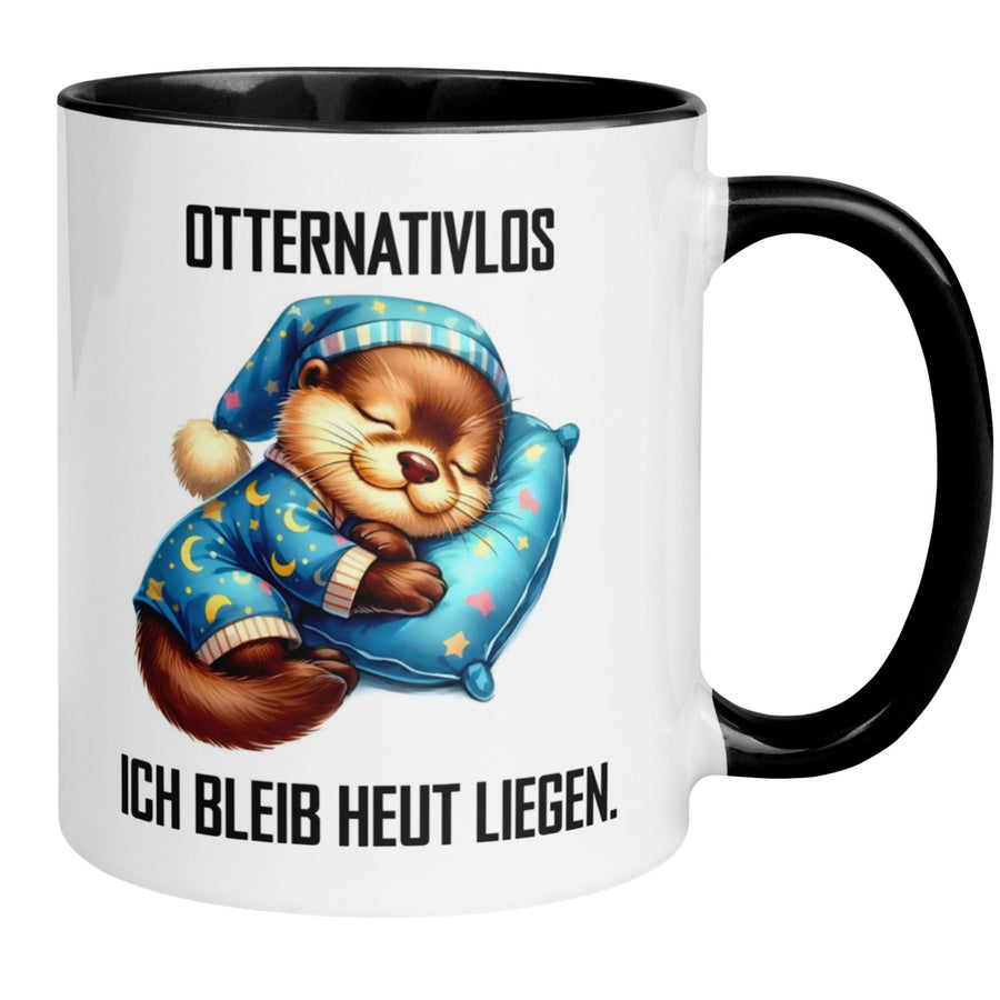 Tasse Morgenmuffel | Otter & Spruch | Otternativlos - Ich bleib heute lieber liegen