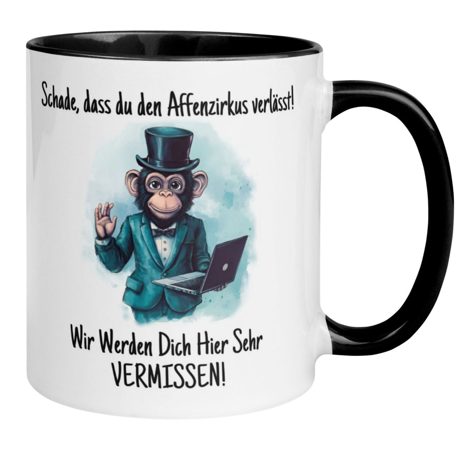 Tasse Abschied | Affe & Spruch | Schade dass du den Affenzirkus verlässt