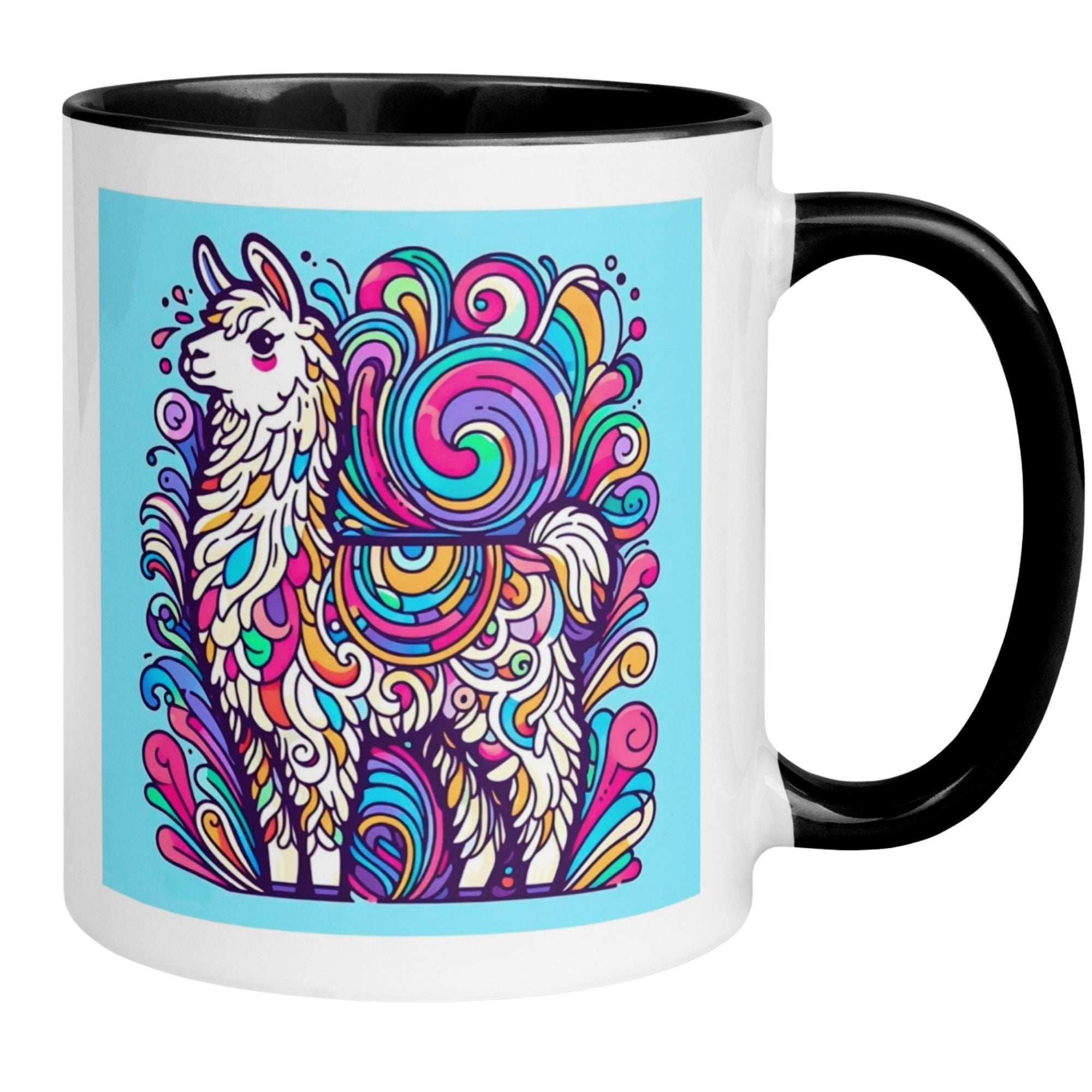Momentals® Tasse | Lama & Muster | Buntes Psychedelic-Design