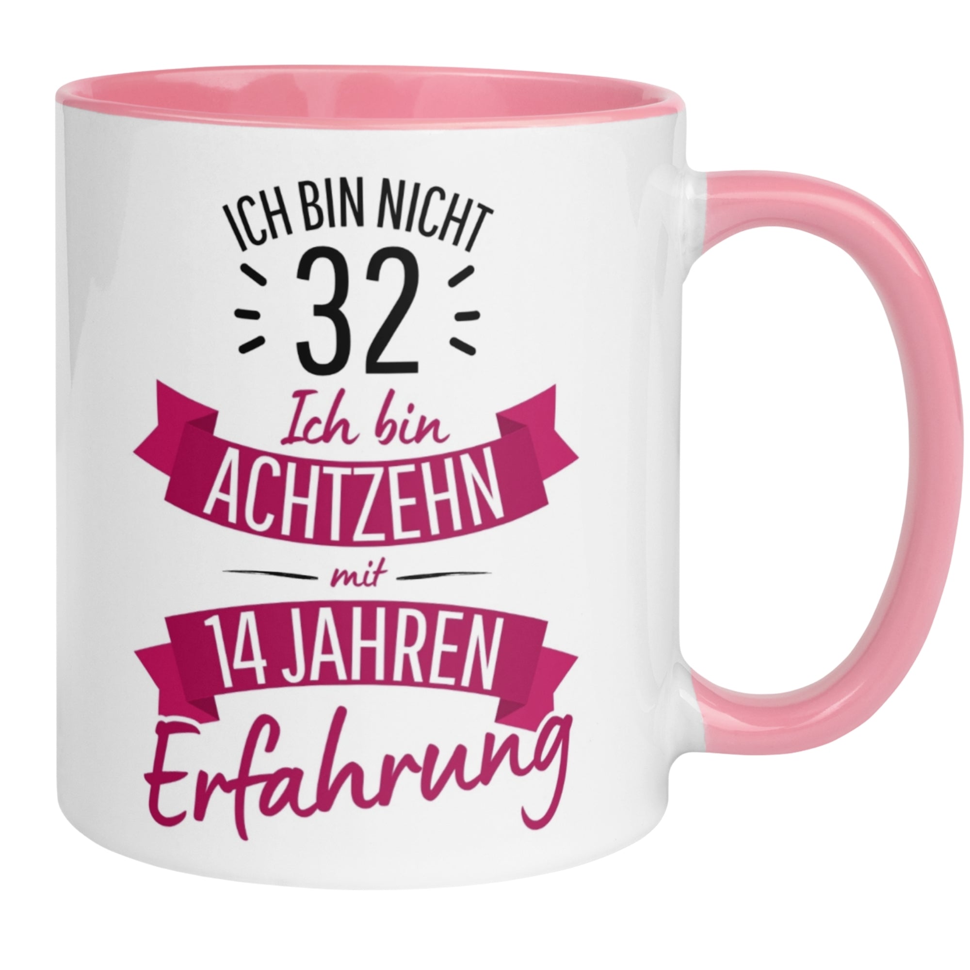 Momentals® Tasse 32. Geburtstag | Sarkasmus & Spruch | Ich bin nicht 32 – Ich hab Erfahrung