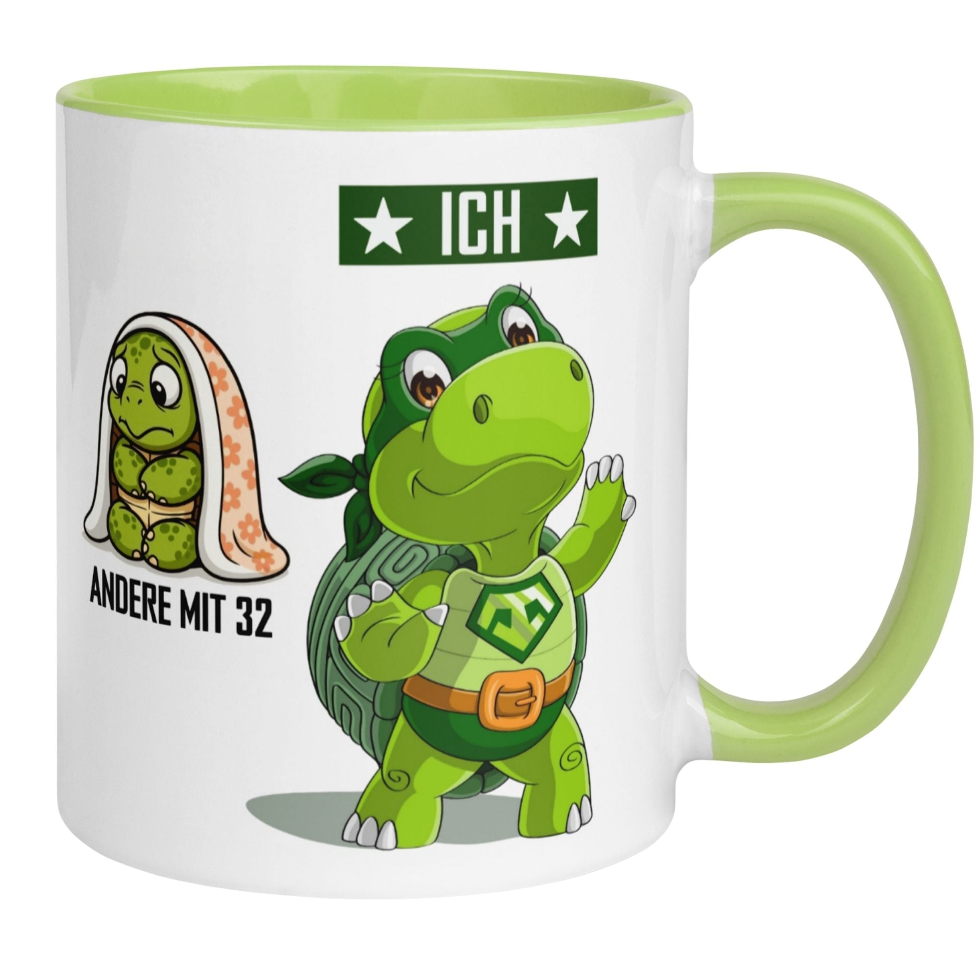 Momentals® Tasse 32. Geburtstag | Schildkröte & Spruch | Andere mit 32 und Ich
