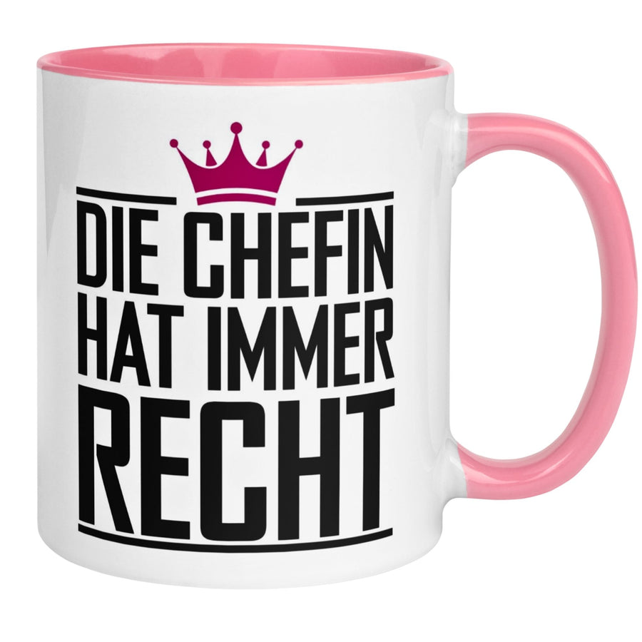 Tasse Chefin – „Die Chefin hat immer Recht“ – Geschenk Becher Chefin