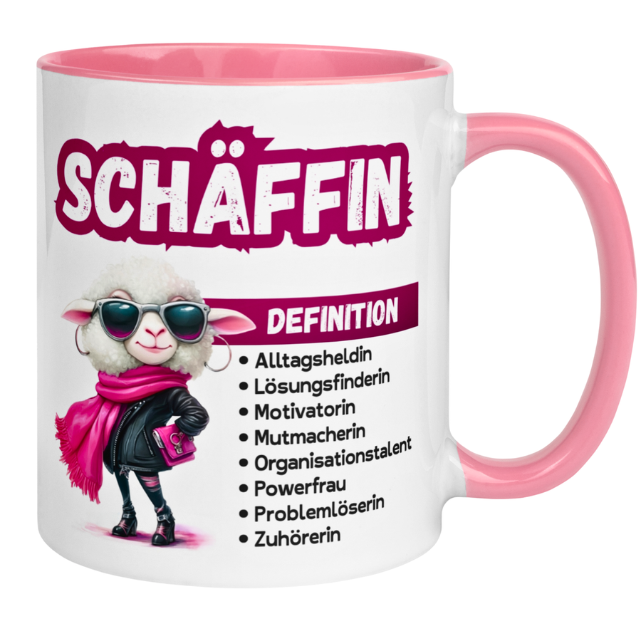 Tasse Chefin – „Schäffin - Definition“ – Geschenk Becher Chefin
