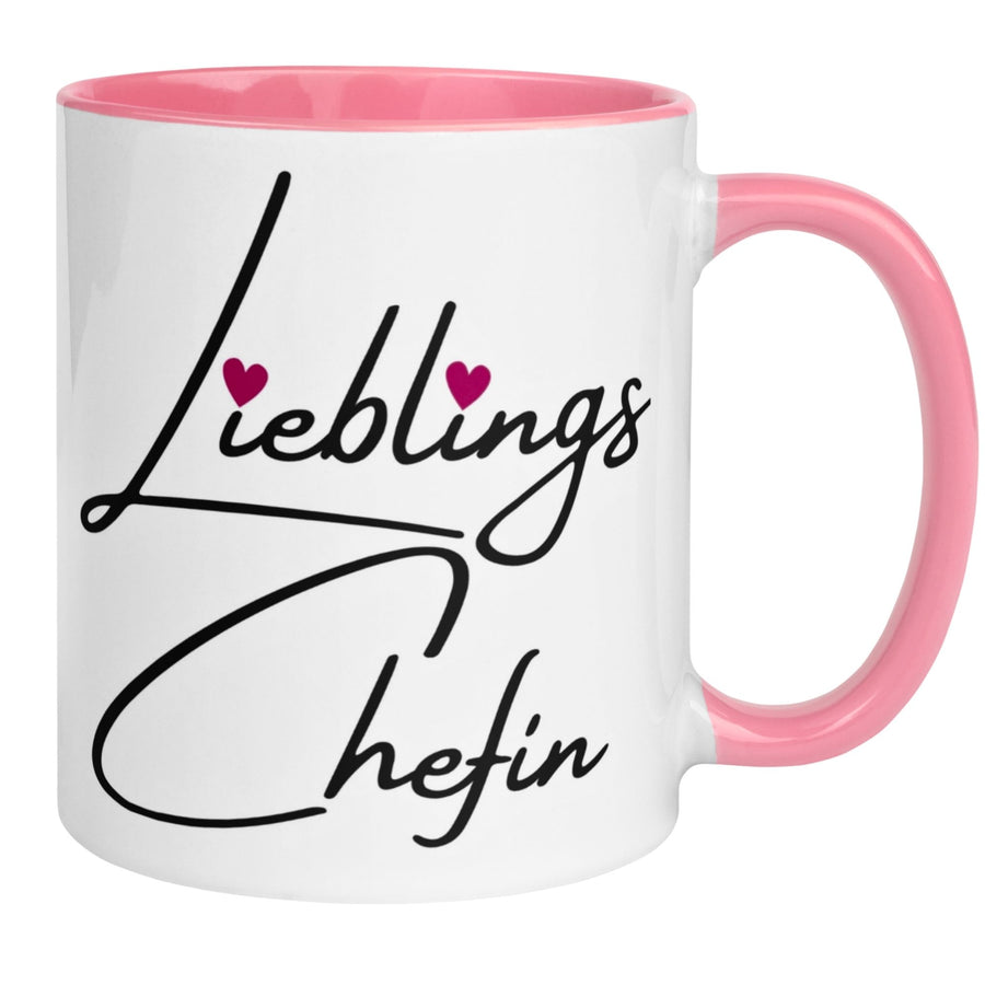 Tasse Chefin – „Lieblingschefin mit Herz“ – Geschenk Becher Beste Chefin