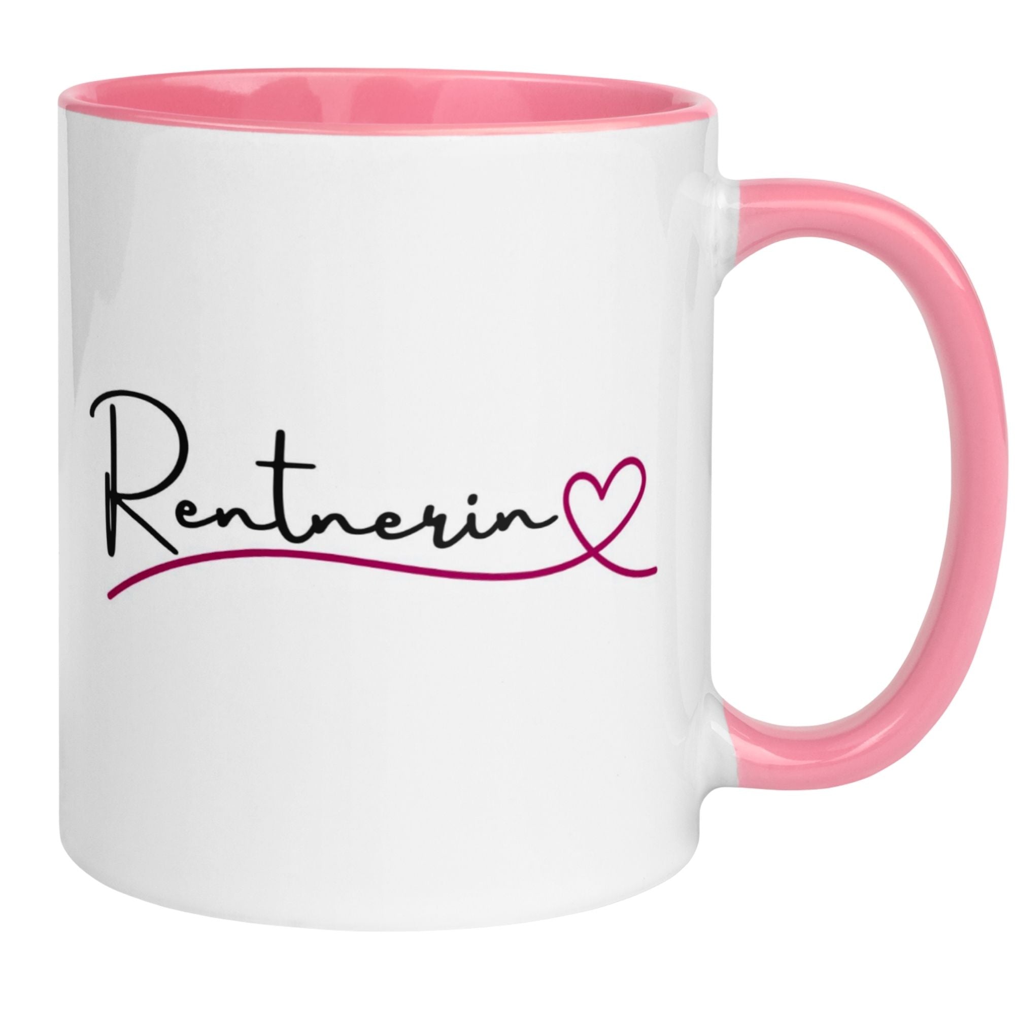 Tasse Rente Frau – „Rentnerin mit Herz“ – Geschenk Ruhestand Renteneintritt