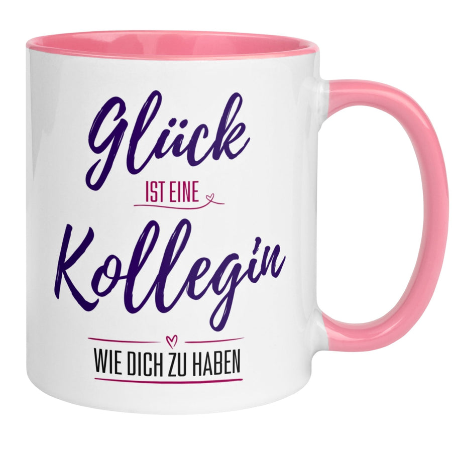 Tasse Kollegin – „Glück ist eine Kollegin wie Dich zu haben“ – Geschenk Beste Arbeitskollegin