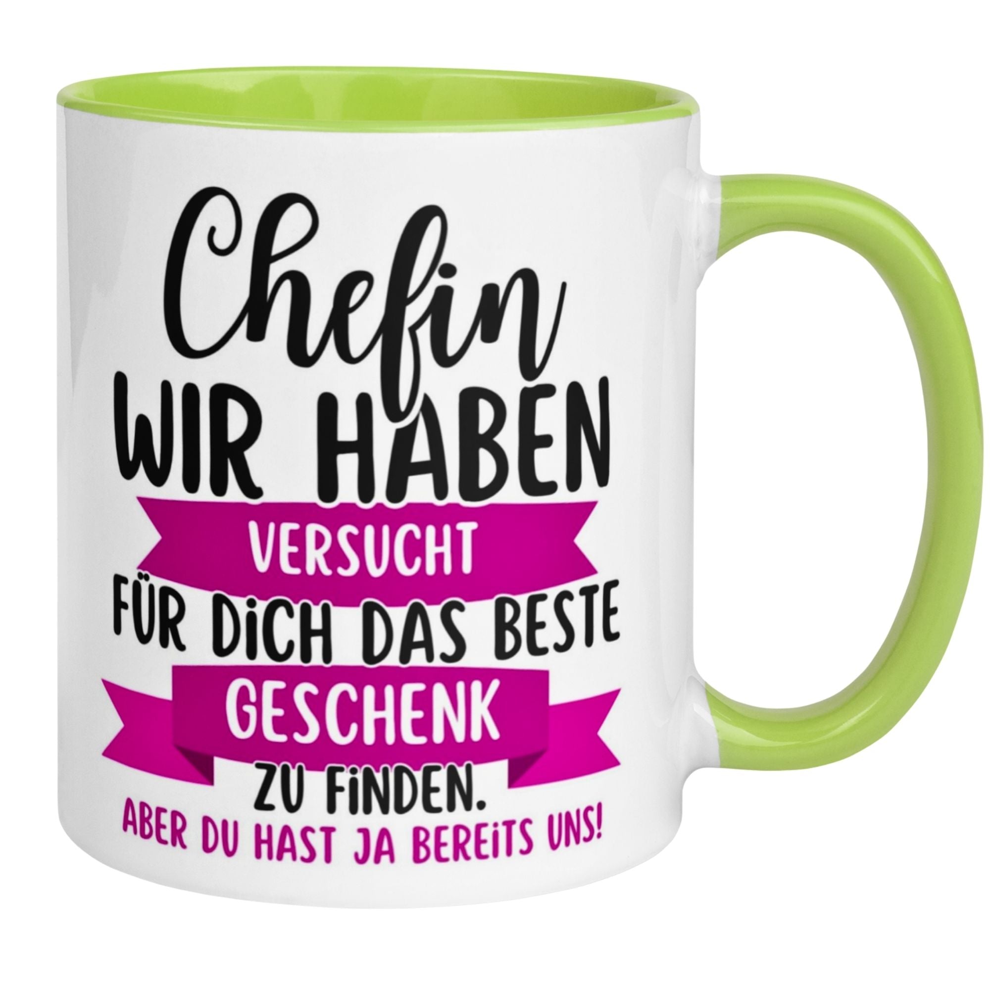 Tasse Chefin – „Wir haben es wirklich versucht“ – Geschenk Becher Chefin