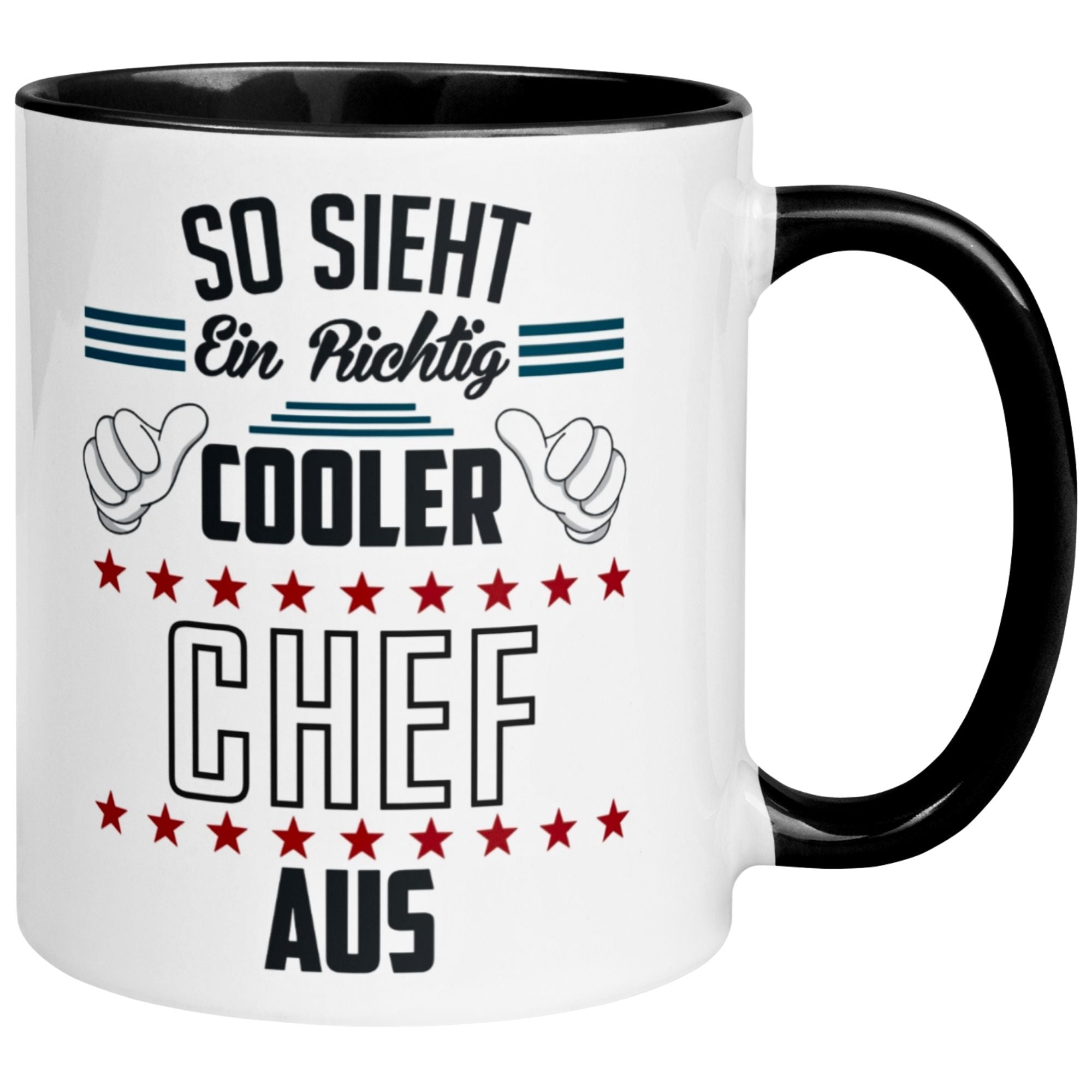 Tasse Chef – „So sieht ein richtig cooler Chef aus“ – Geschenk Bester Chef