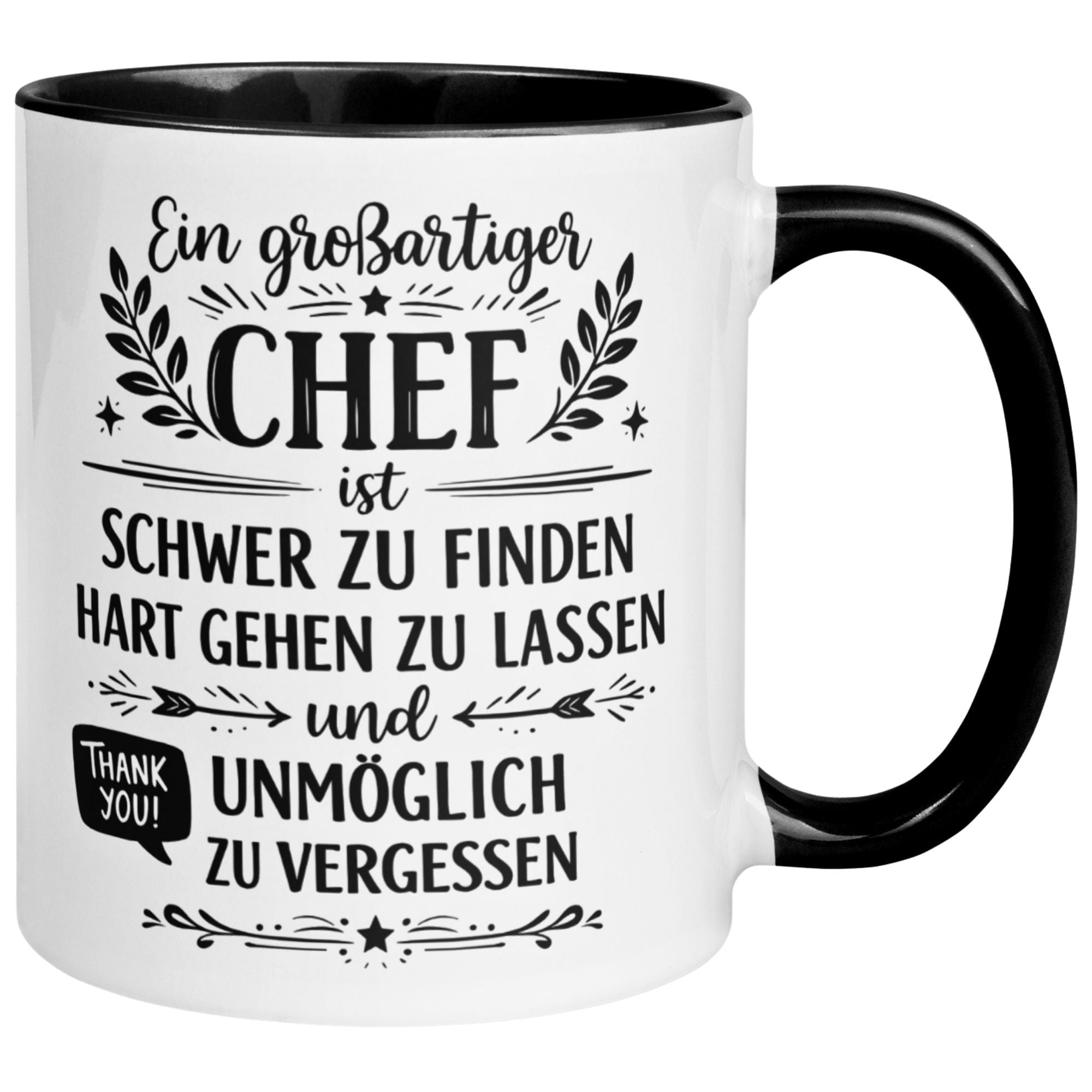 Tasse Chef – „Ein großartiger Chef ist schwer zu finden“ – Abschied Geschenk