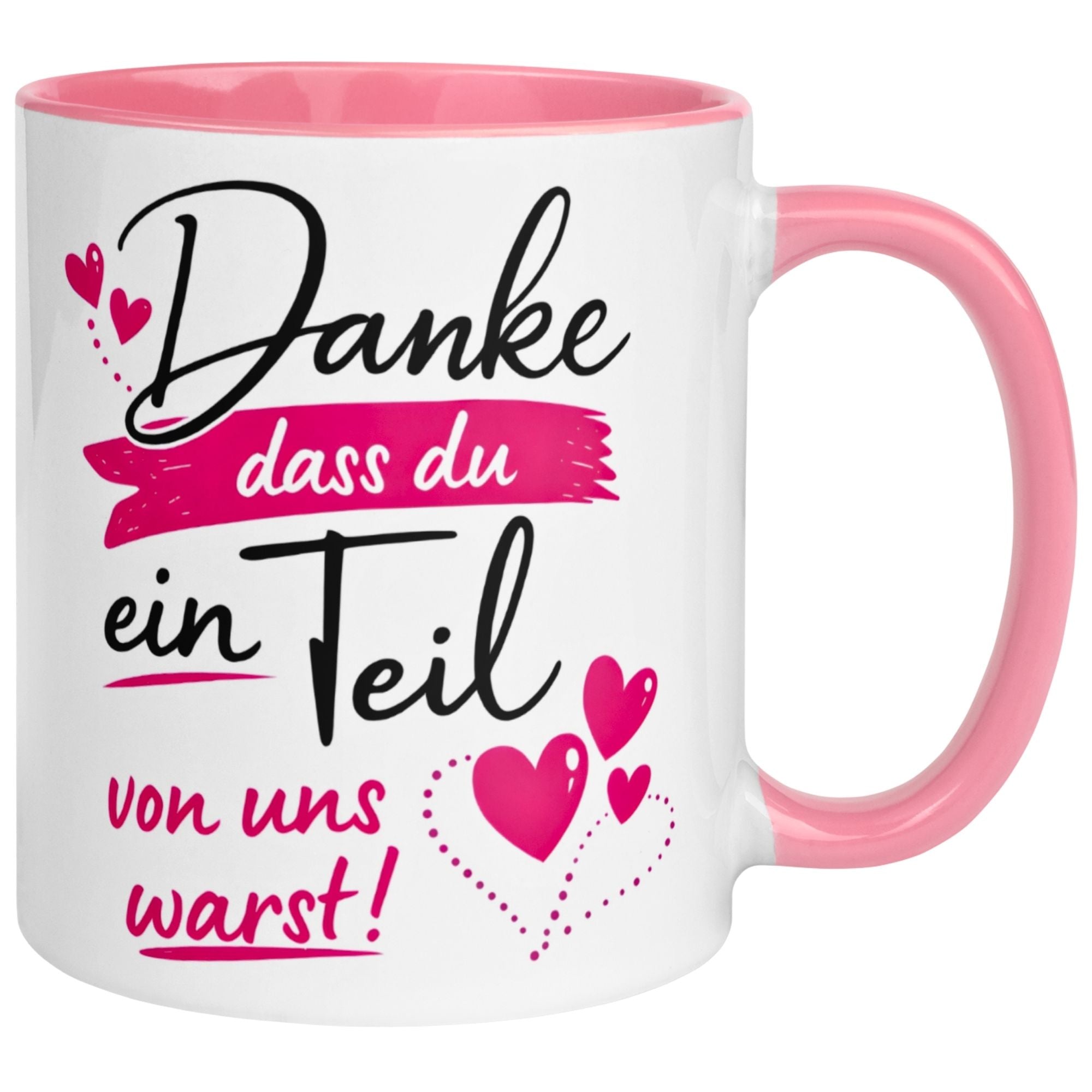 Tasse Abschied – „Ein Teil von uns warst“ – Abschiedsgeschenk für Kollegin
