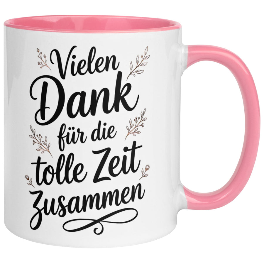 Tasse Abschied – „Vielen Dank für die tolle Zeit“ – Abschiedsgeschenk Kollegin