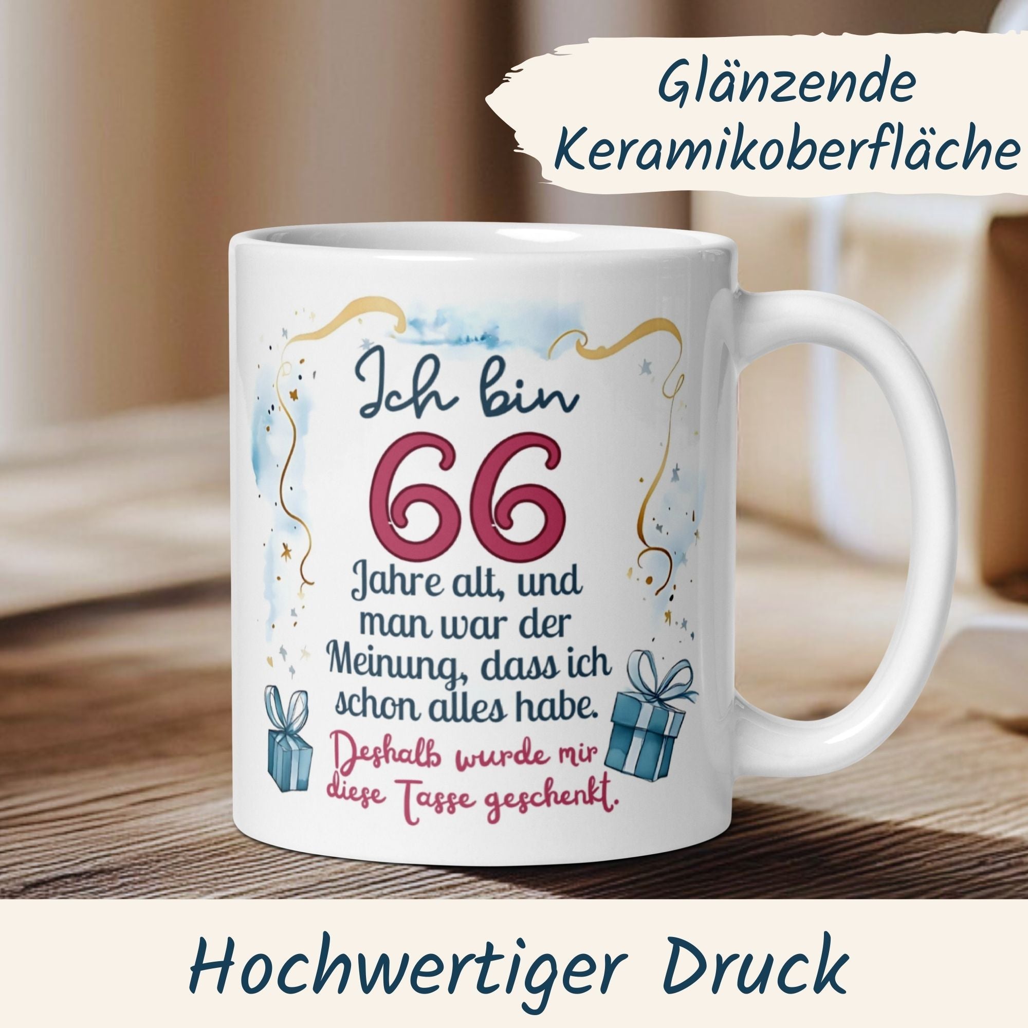 Momentals® Tasse 66. Geburtstag | Humorvoll & Spruch | Man war der Meinung ich hab schon alles • Momentals