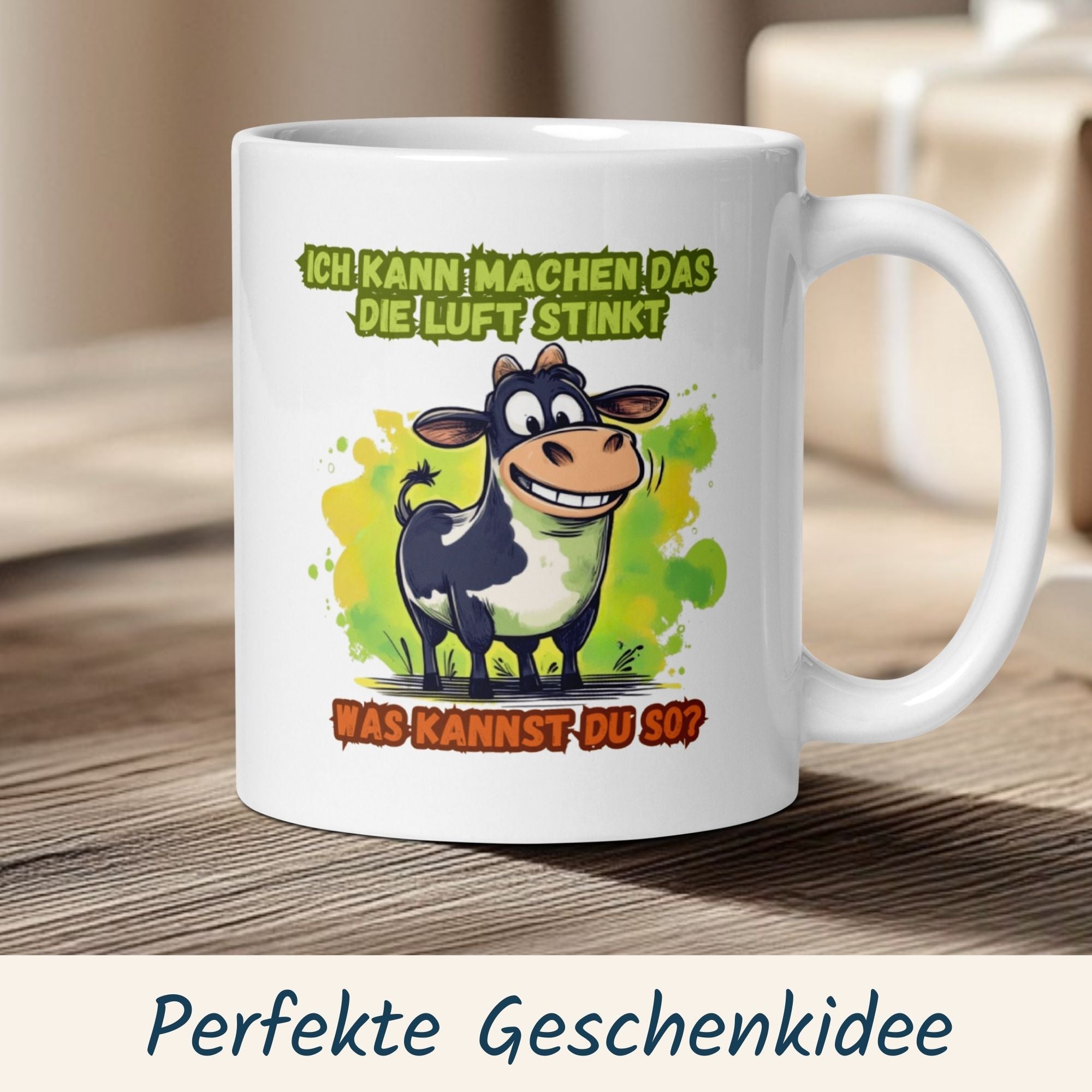 Momentals® Tasse | Kuh & Spruch | Ich kann machen dass die Luft stinkt - was kannst du so • Momentals