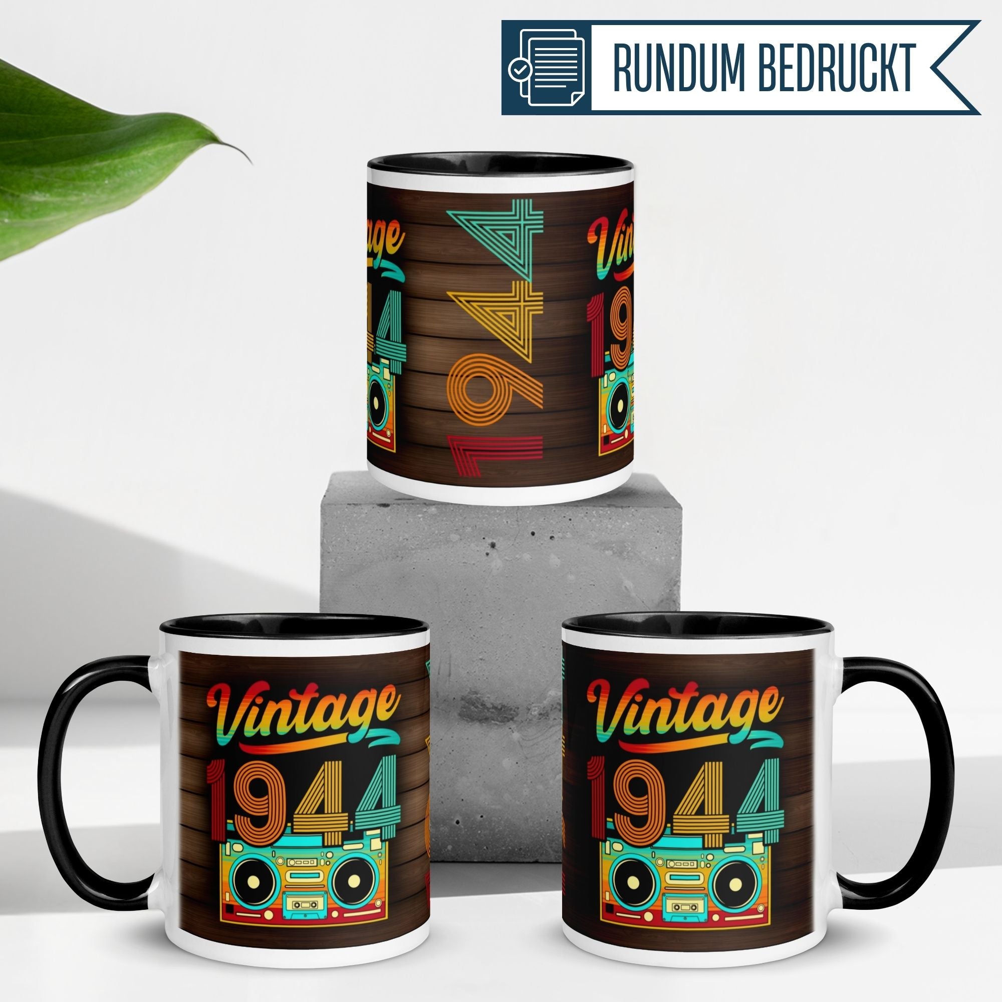 Momentals® Tasse 81. Geburtstag | Retro & Zahl | Vintage 1944