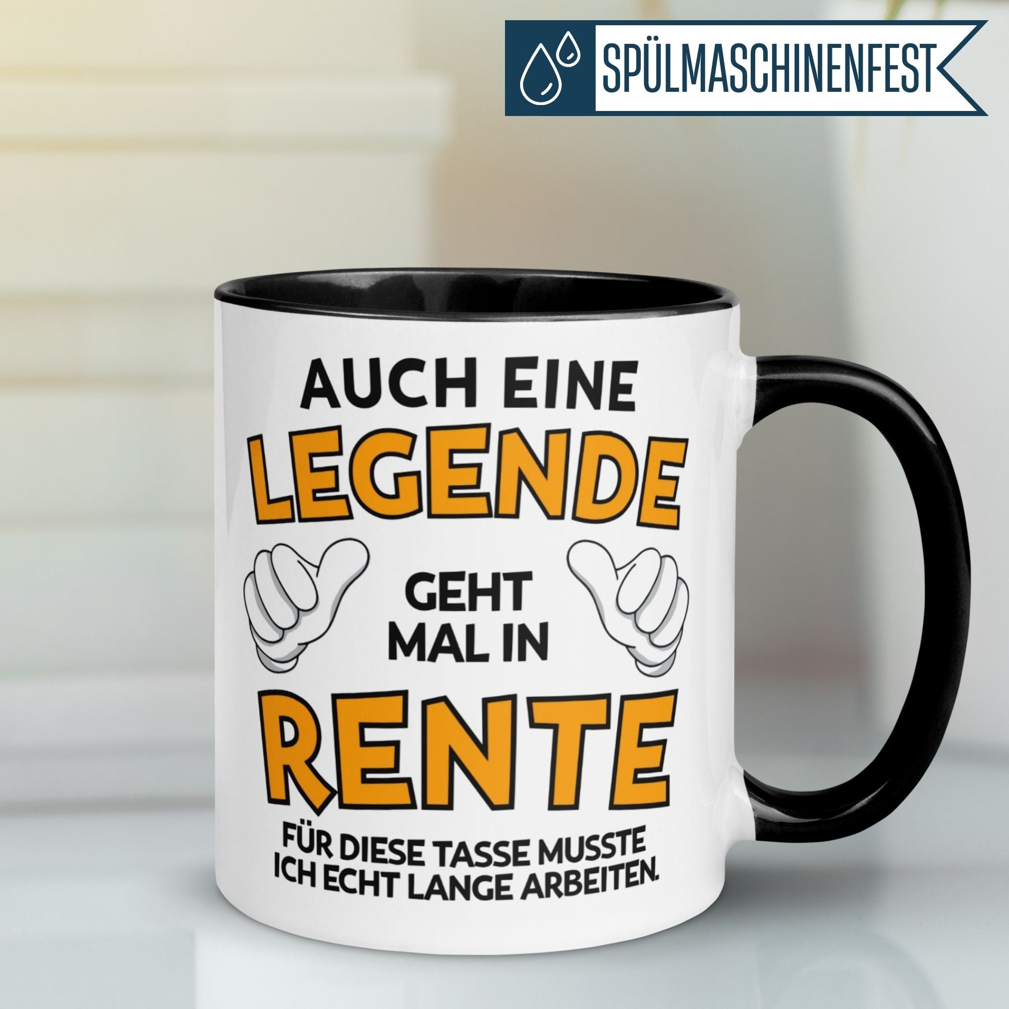 Tasse Rentner – „Auch eine Legende geht mal in Rente“ – Geschenk Rente Mann