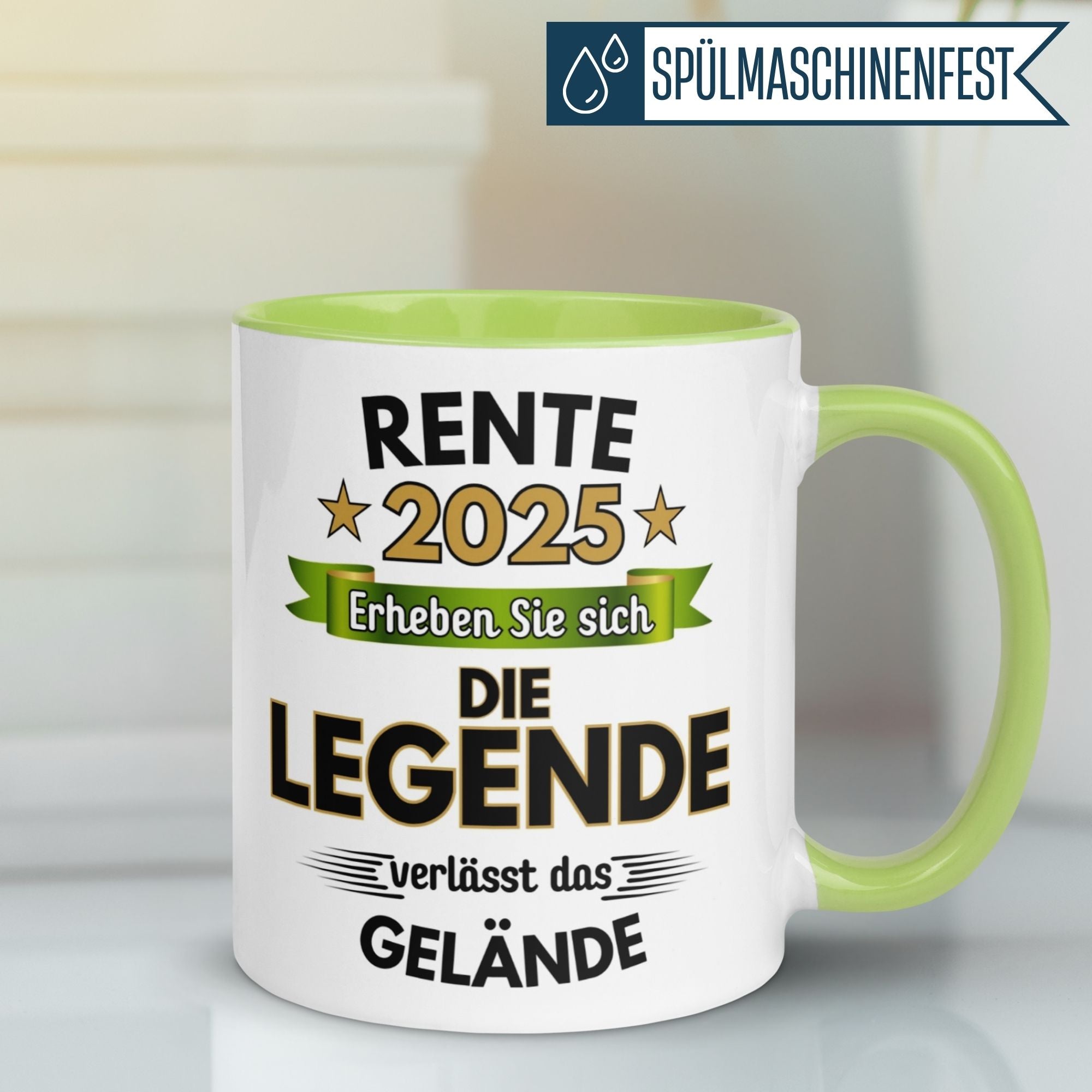 Tasse Rente | Pension & Renteneintritt | Rente 2025 - Die Legende verlässt das Gelände