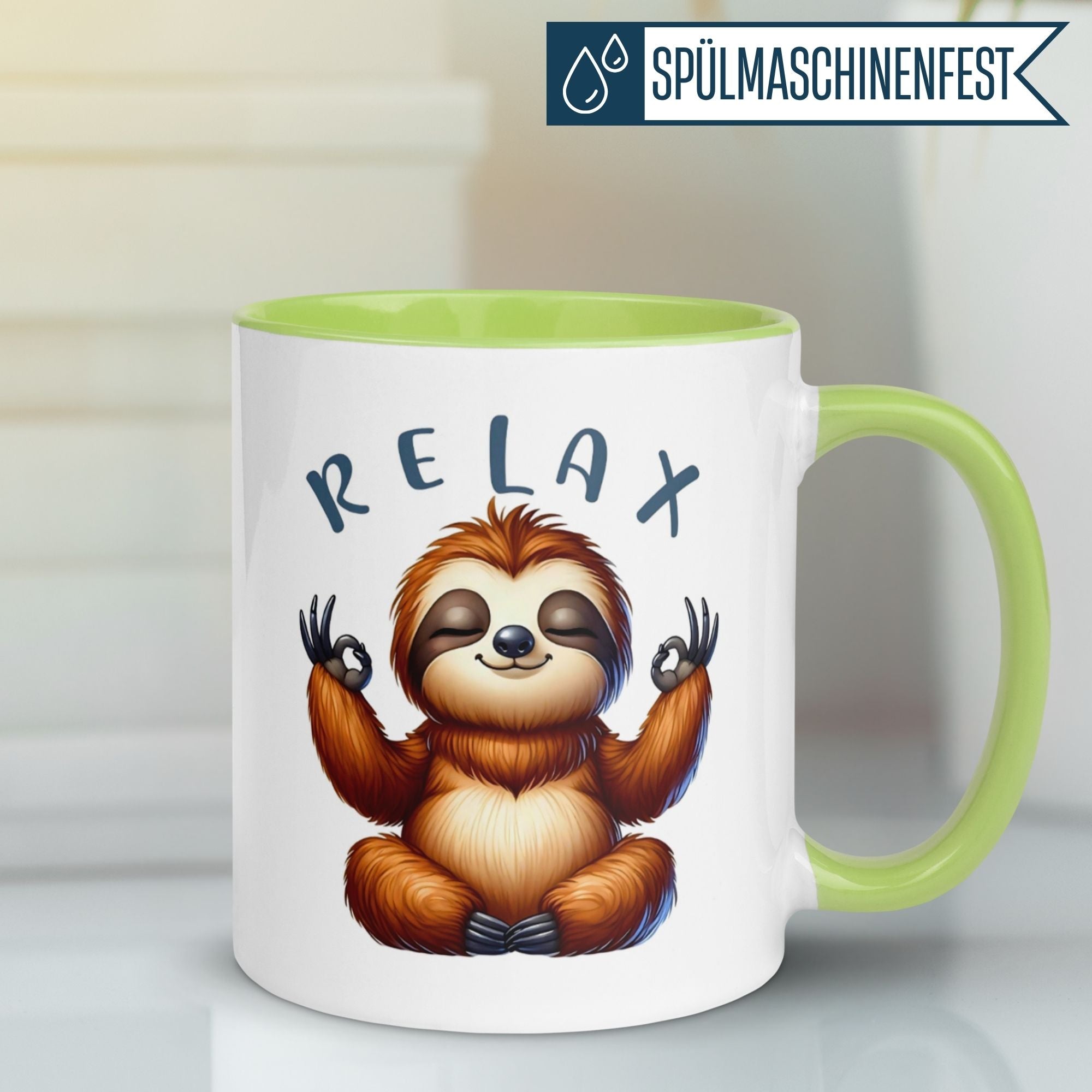 Momentals® Tasse | Faultier & Motiv | Entspanntes Relax