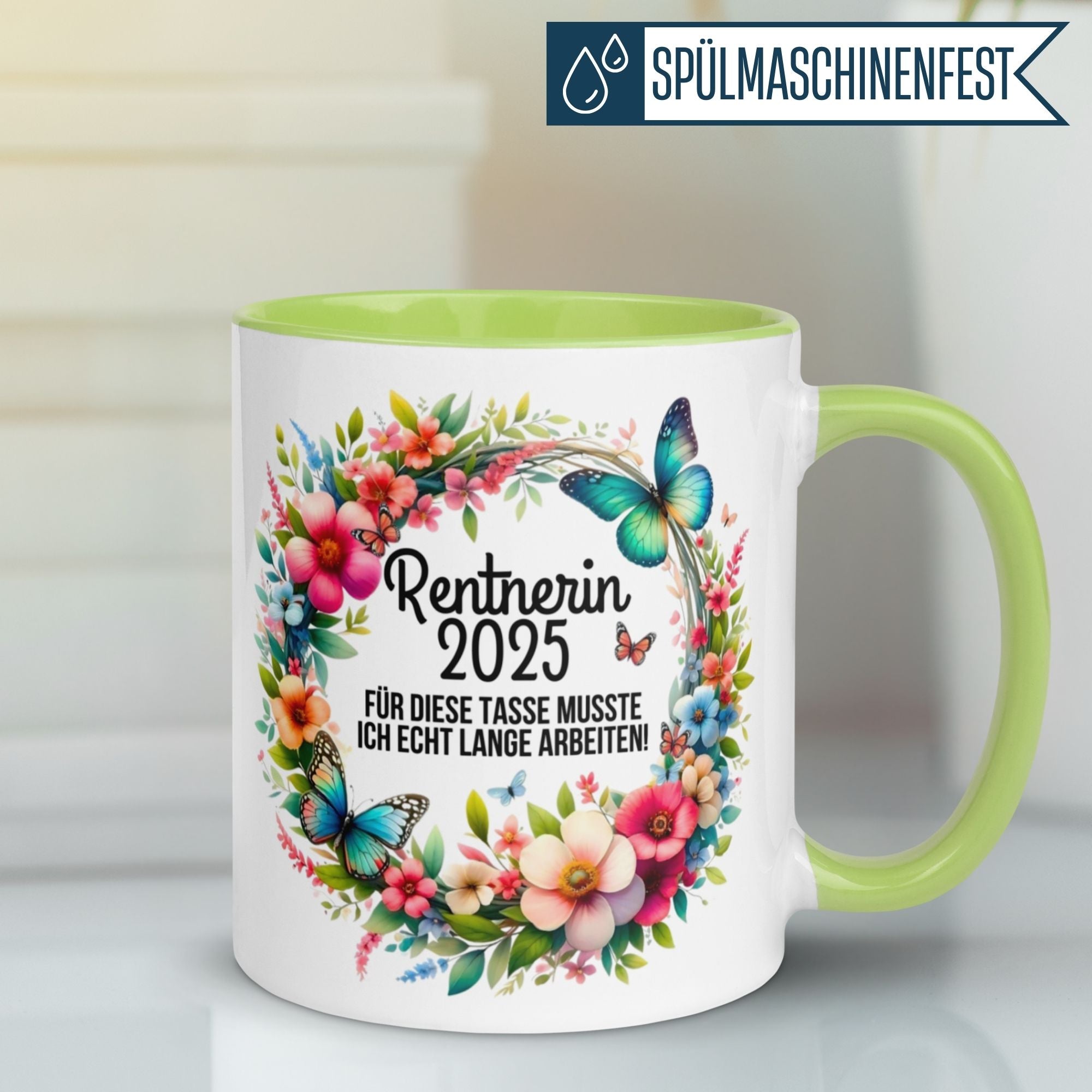 Tasse Rente | Rentnerin & Renteneintritt | Rentnerin 2025 -  Für die Tasse musste ich lange arbeiten