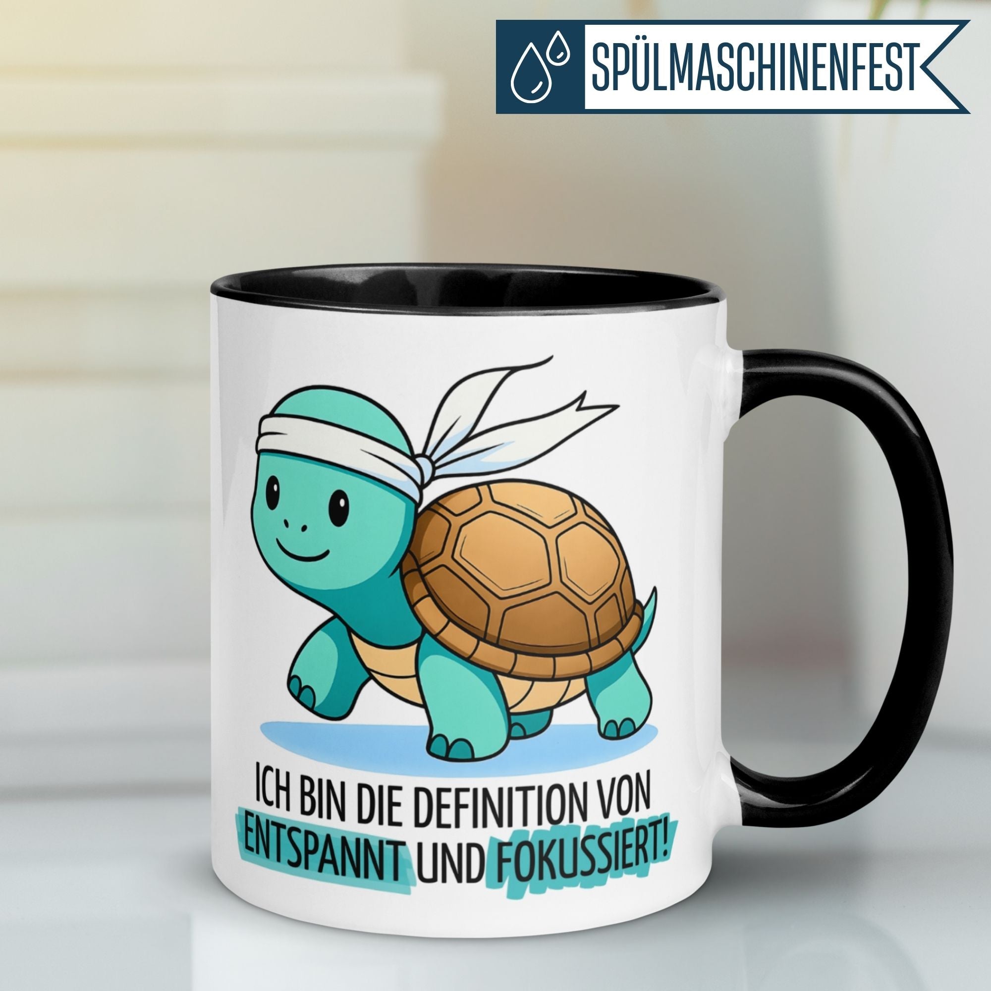 Schildkröte Tasse | Ich bin die Definition von entspannt und fokussiert