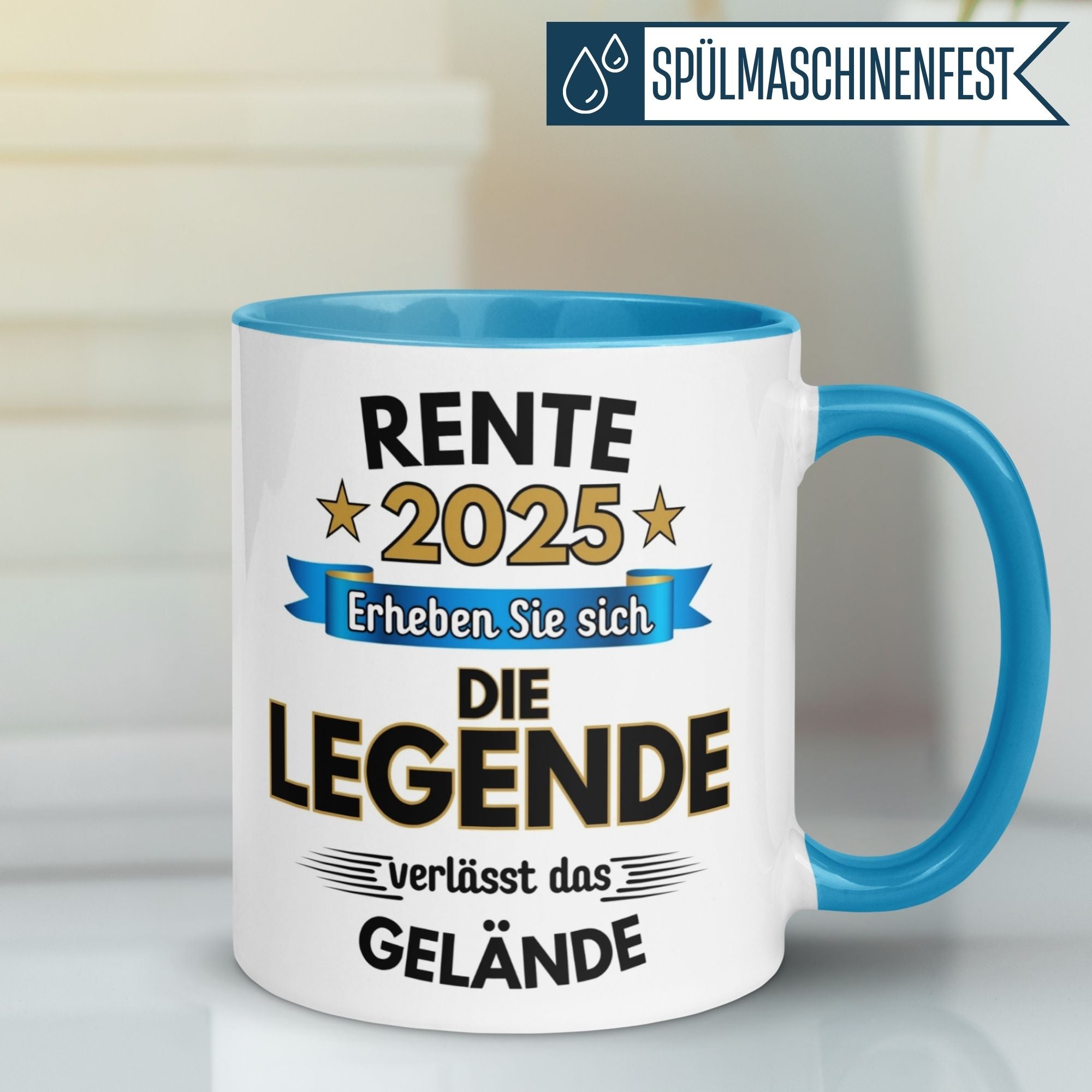 Tasse Rente | Pension & Renteneintritt | Rente 2025 - Die Legende verlässt das Gelände