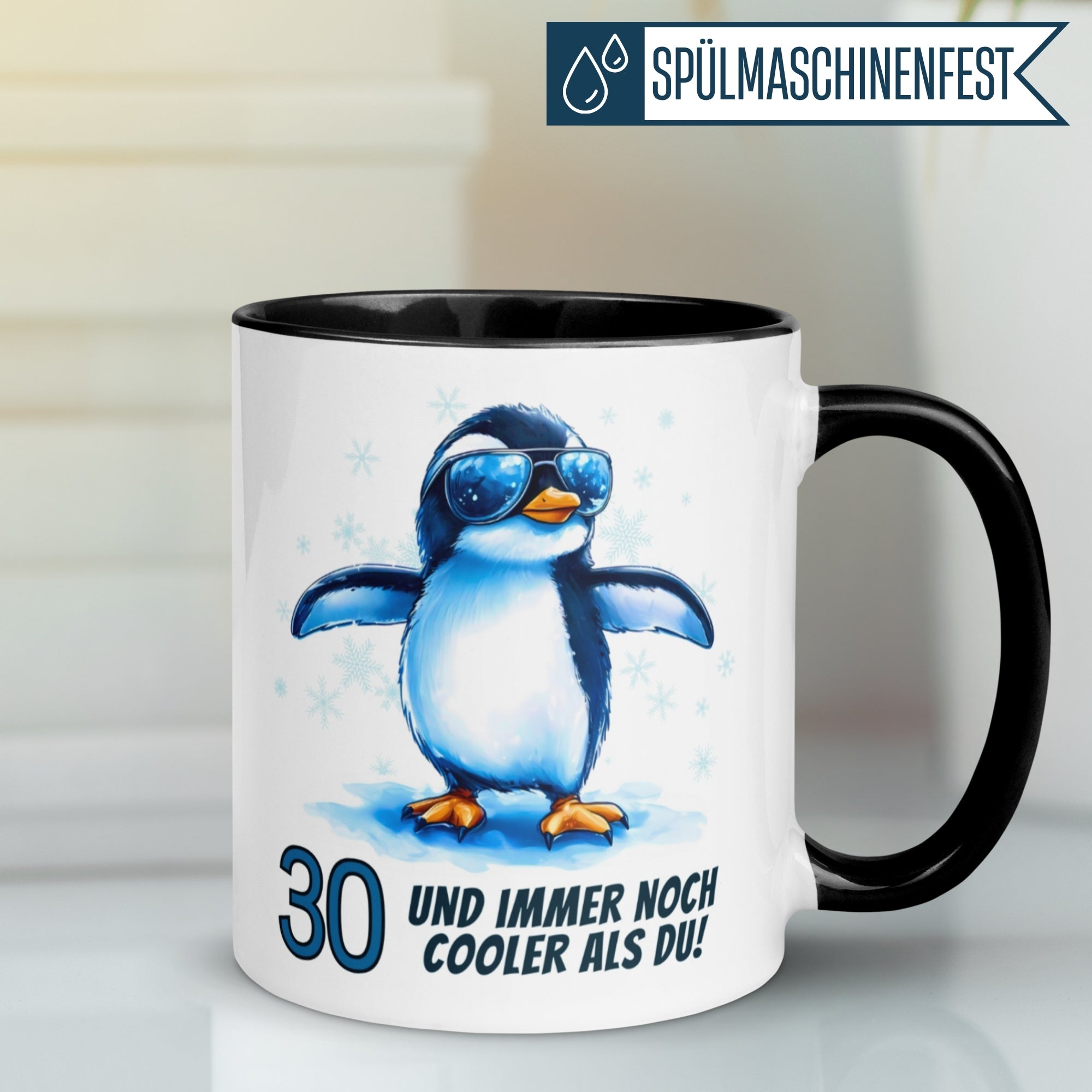 Momentals® Tasse 30. Geburtstag | Pinguin & Spruch | 30 und immer noch cooler als du