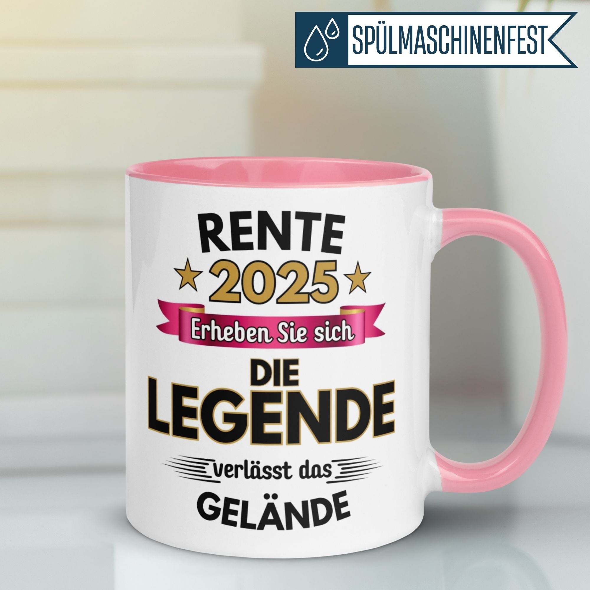 Tasse Rente | Pension & Renteneintritt | Rente 2025 - Die Legende verlässt das Gelände