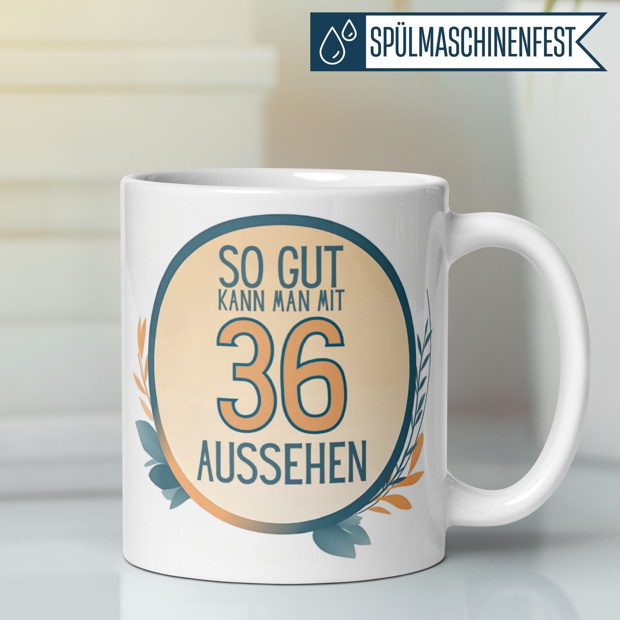 Momentals® Tasse 36. Geburtstag | Humorvoll & Spruch | So gut kann man mit 36 Aussehen • Momentals