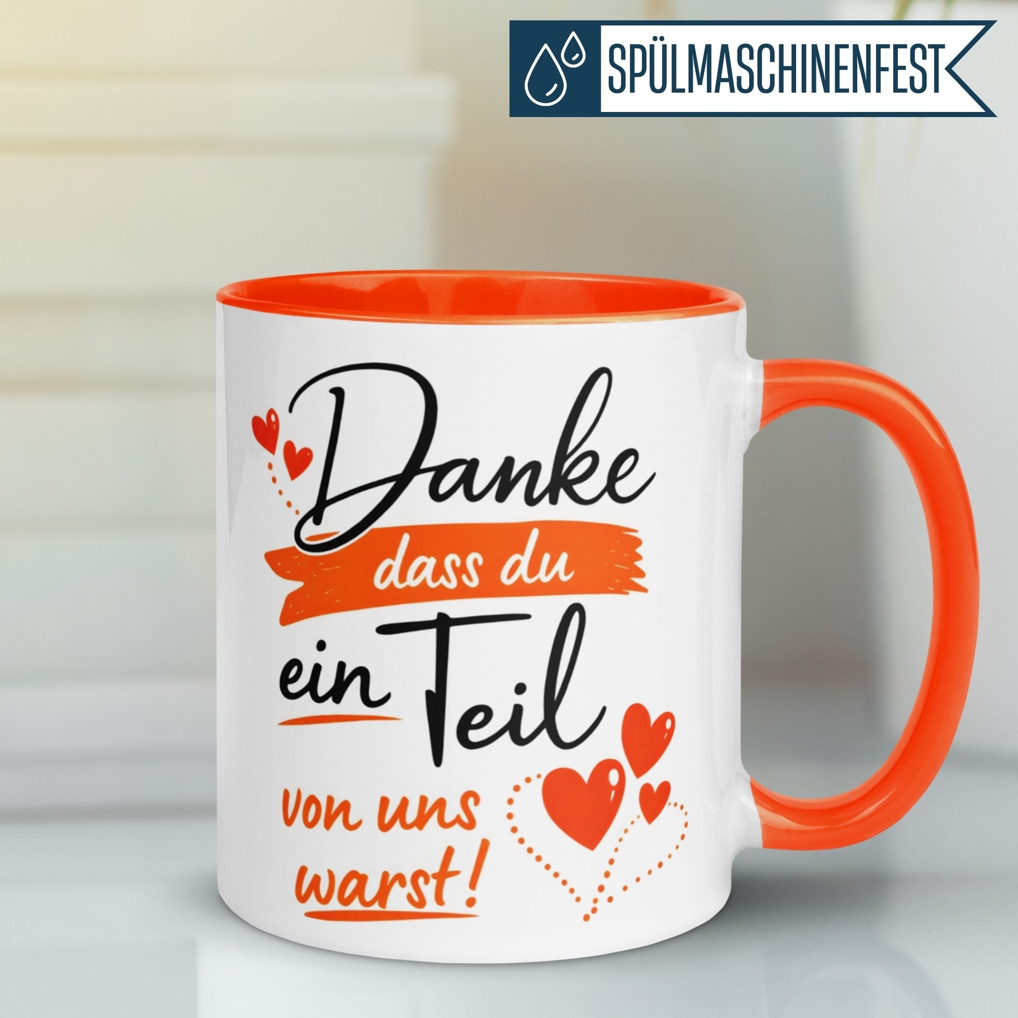 Abschied Tasse | Kollegin & Kollege | Danke dass du ein Teil von uns warst
