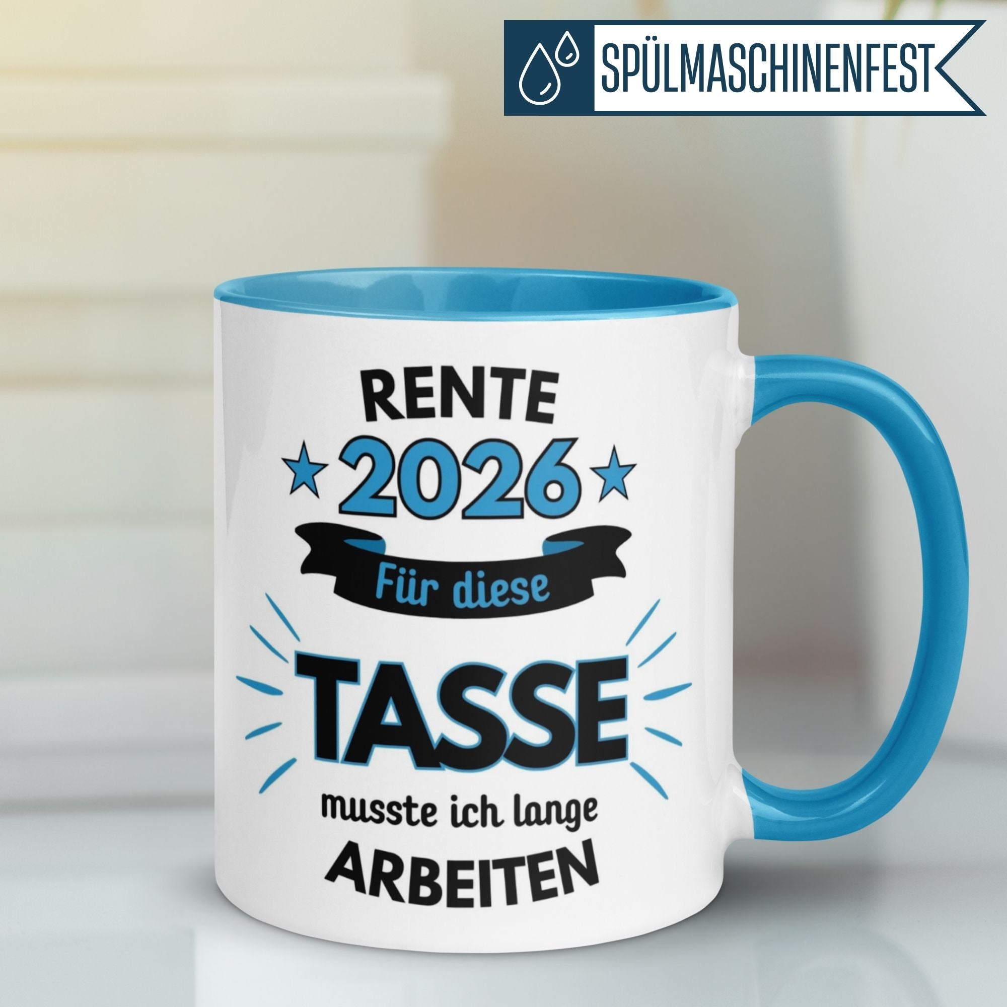 Tasse Rente – „Für diese Tasse musste ich lange arbeiten“ – Renteneintritt Geschenk Mann