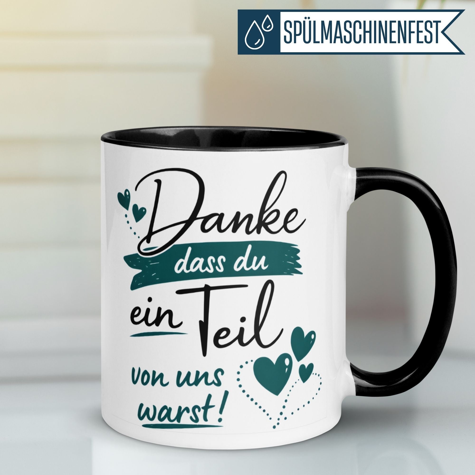 Abschied Tasse | Kollegin & Kollege | Danke dass du ein Teil von uns warst