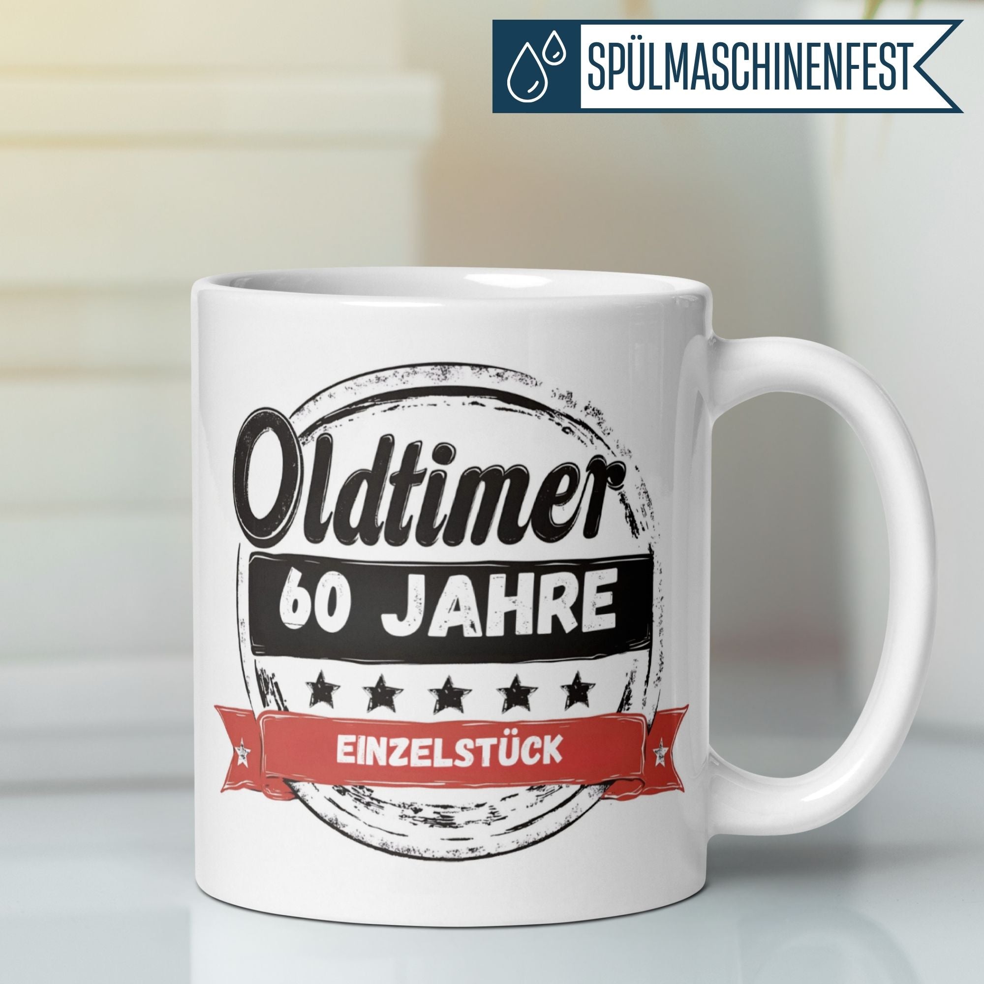 Momentals® Tasse 60. Geburtstag | Vintage & Spruch | Oldtimer 60 Jahre - Einzelstück • Momentals