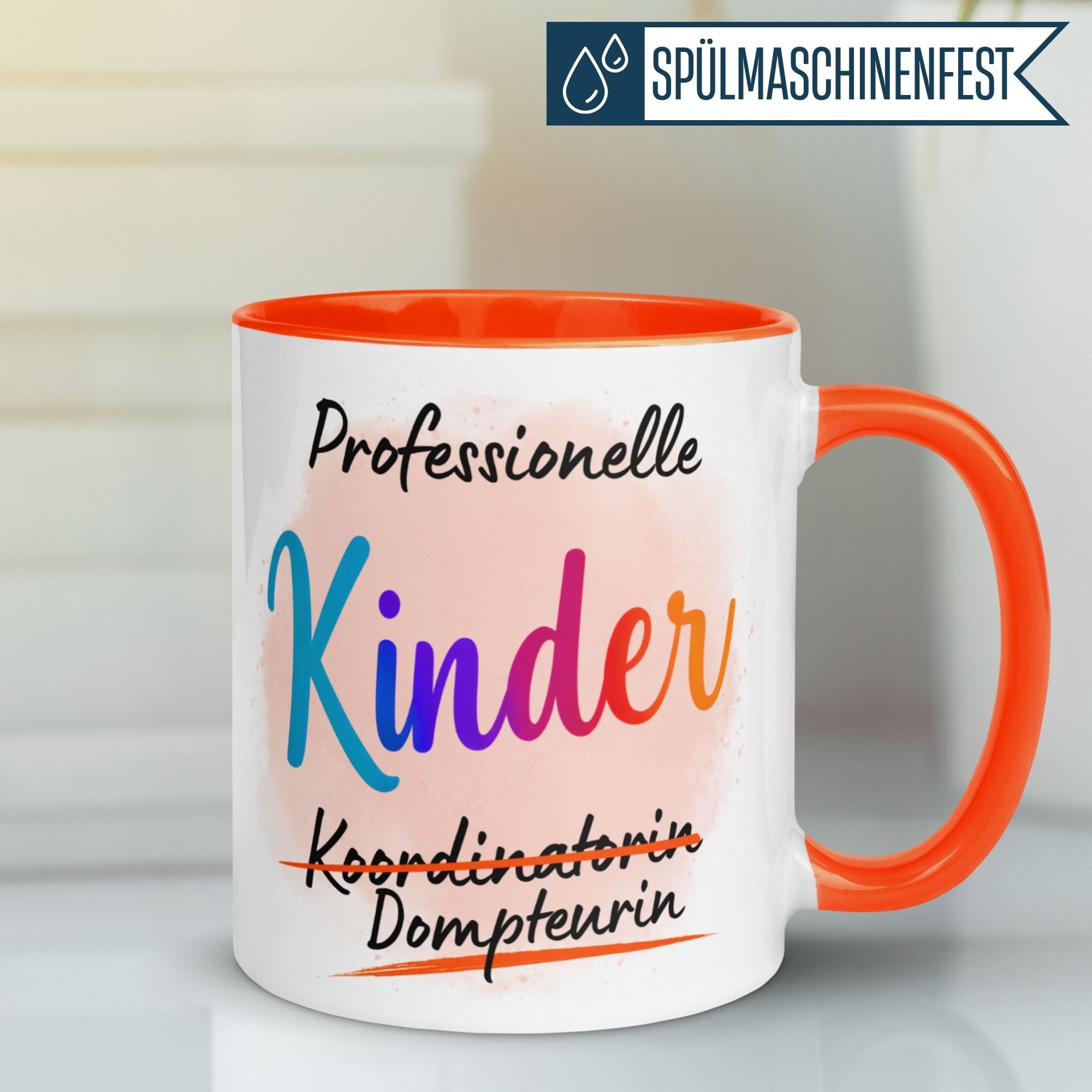 Tasse Mama – „Professionelle Kinder Dompteurin“ – Beste Mama Geschenk Becher