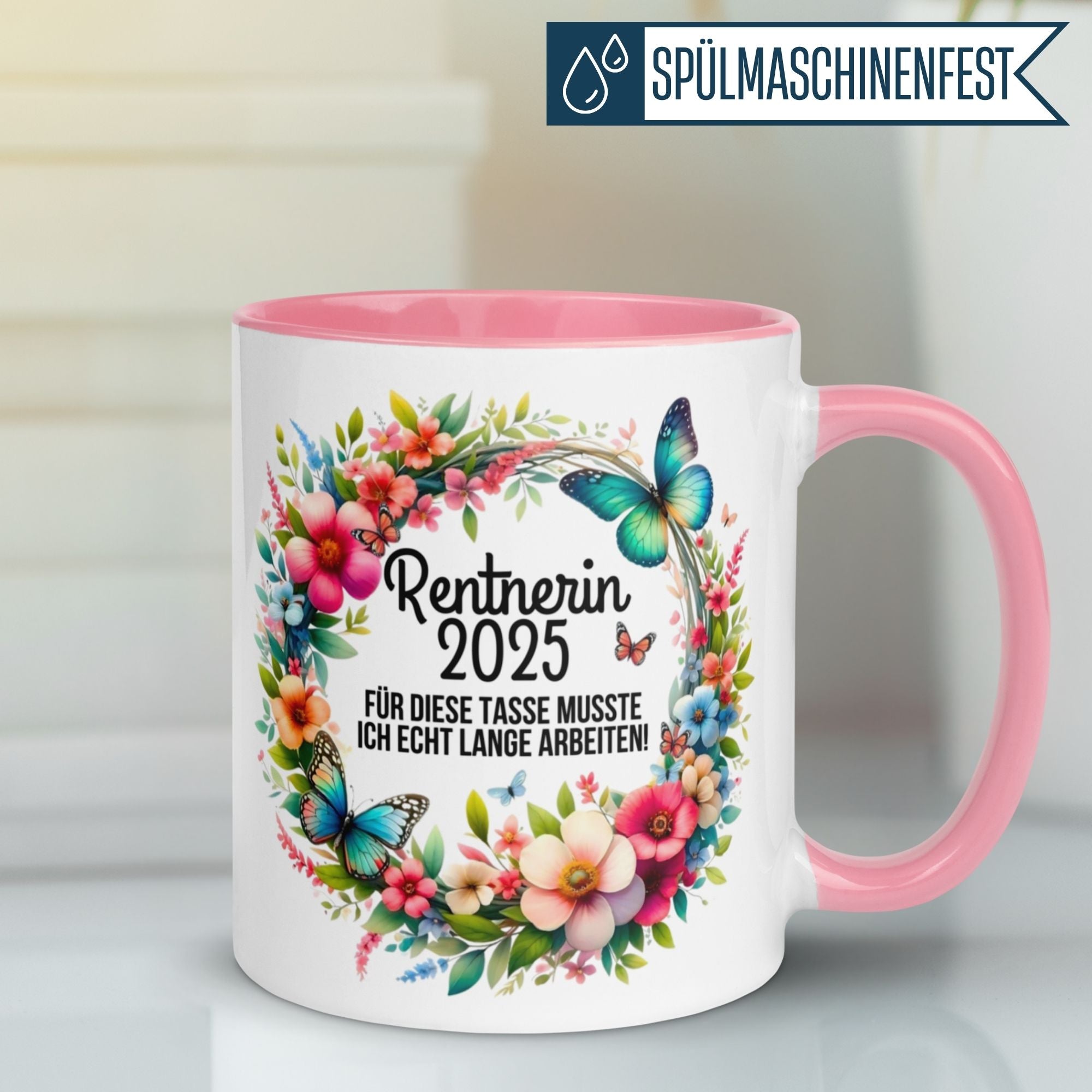 Tasse Rente | Rentnerin & Renteneintritt | Rentnerin 2025 -  Für die Tasse musste ich lange arbeiten