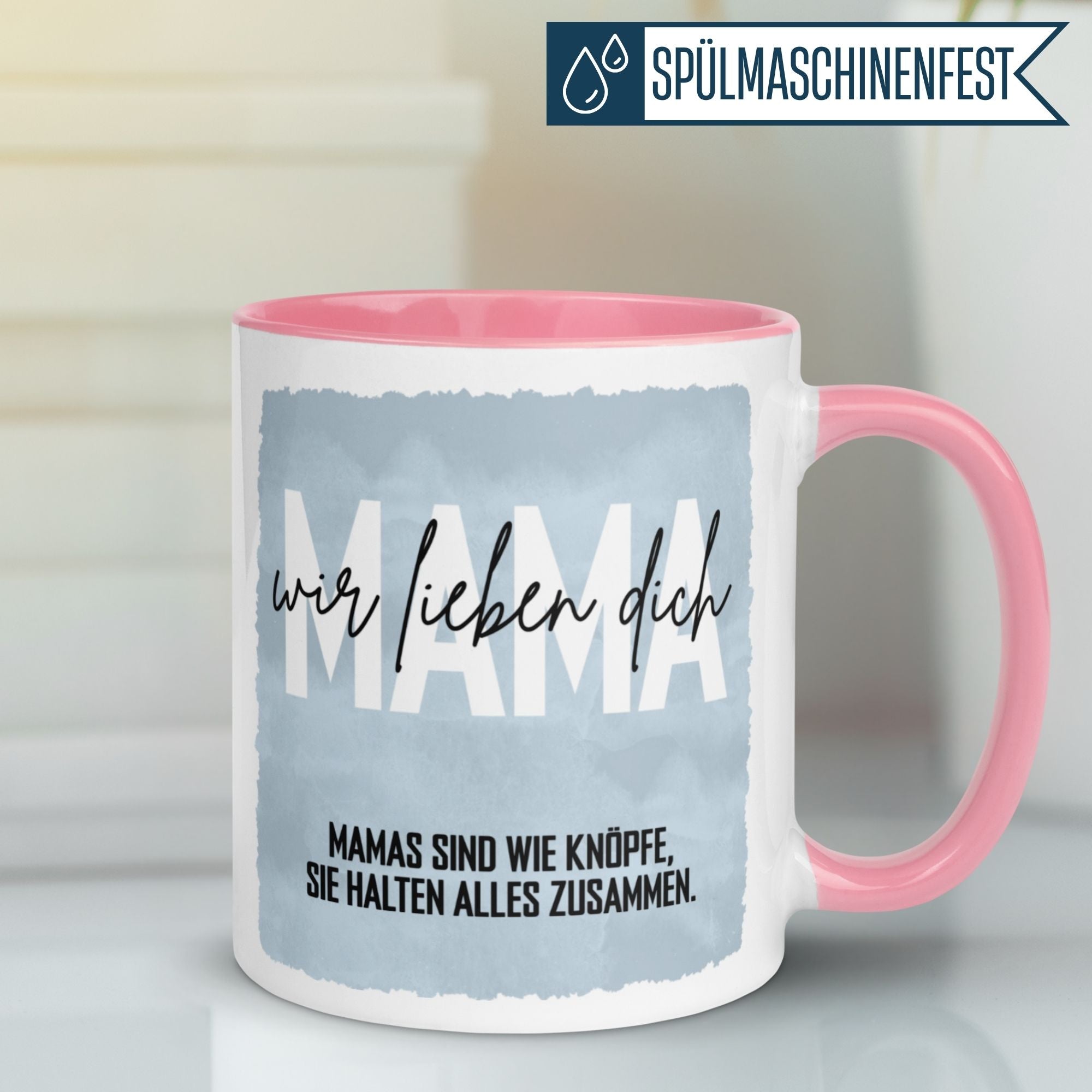 Tasse Mama – „Wir lieben Dich“ – Beste Mama Geschenk Becher Weihnachten/Geburtstag