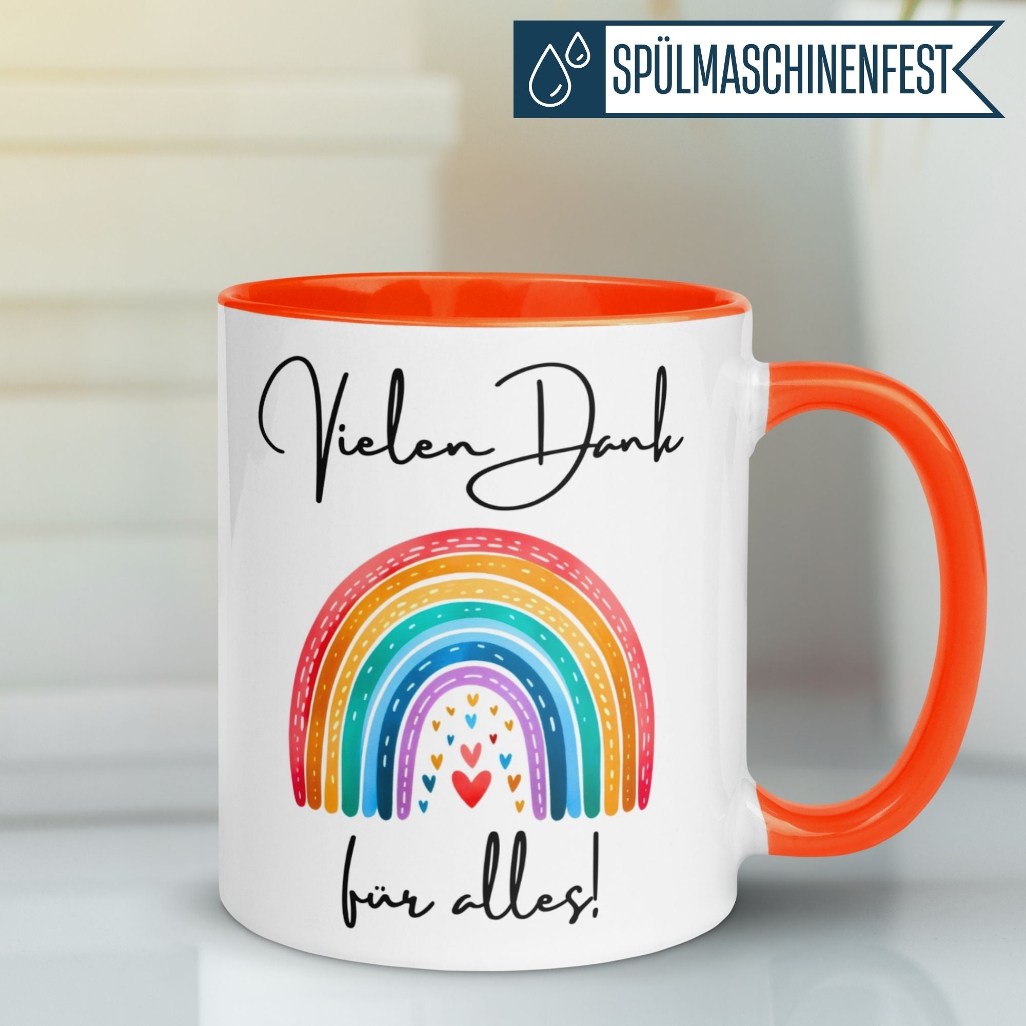 Momentals® Tasse Dankeschön | Herz & Spruch | Vielen Dank für alles
