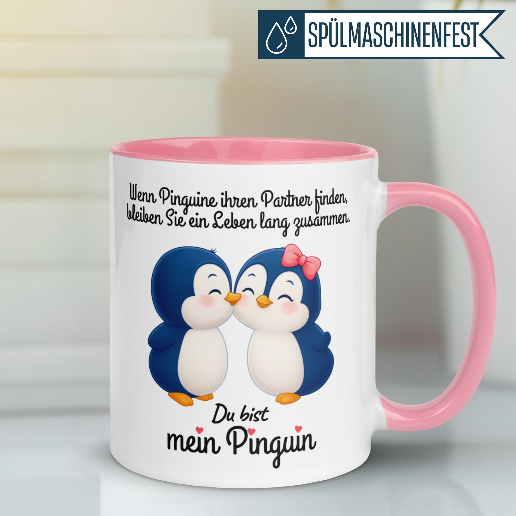 Tasse Pinguin | Pinguine bleiben ein Leben lang zusammen