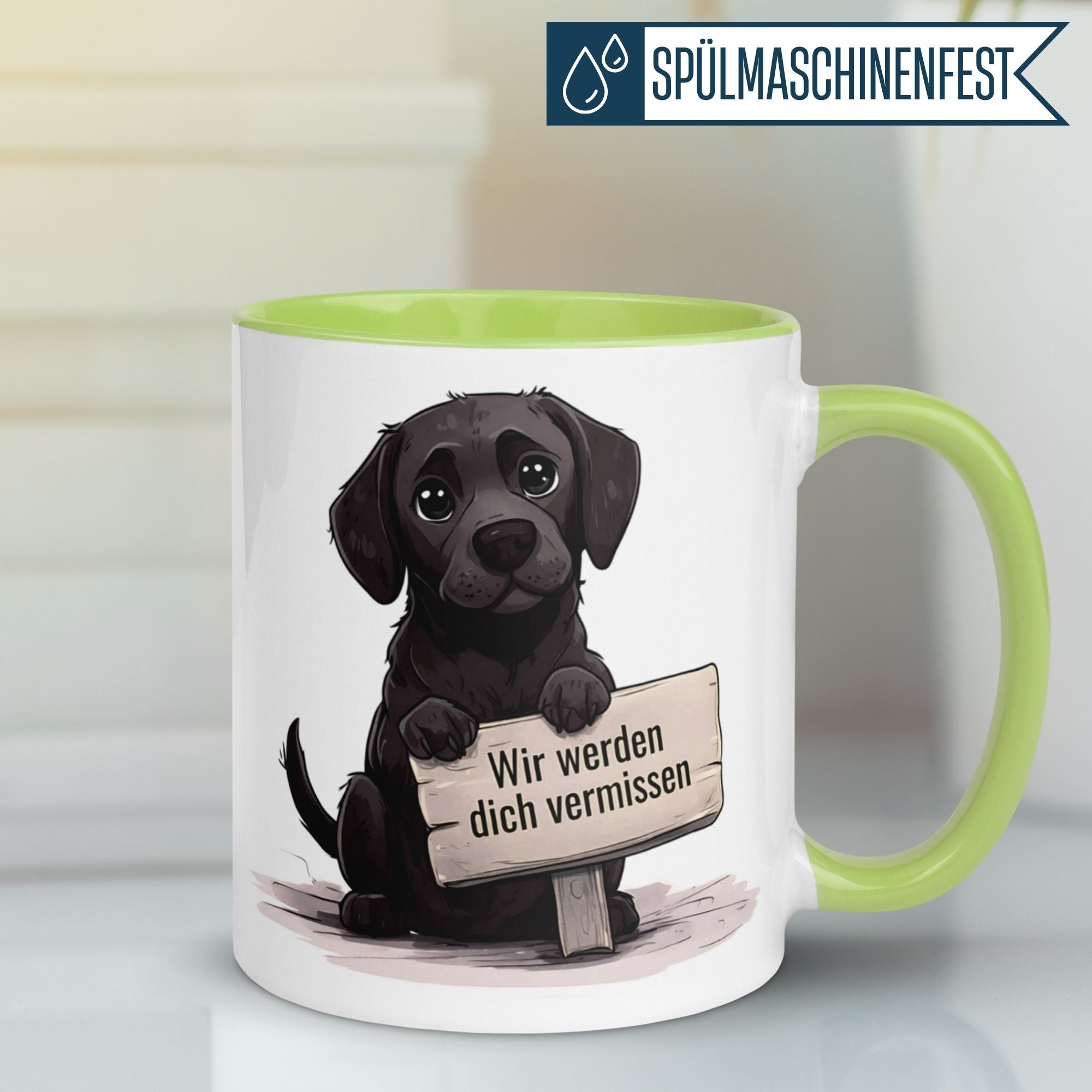 Momentals® Tasse Abschied | Hund & Abschiedsspruch | Wir werden dich vermissen