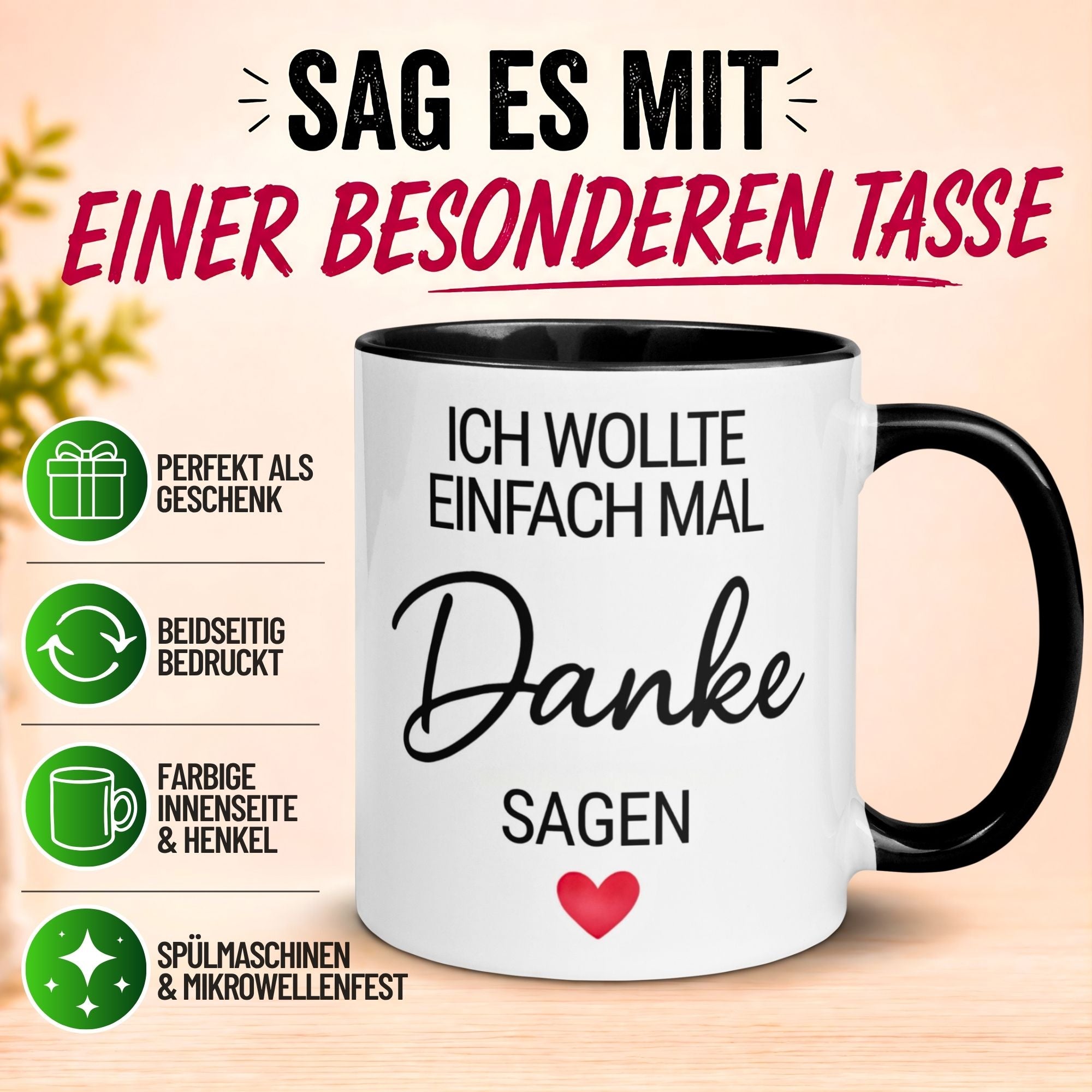 Tasse Danke – „Ich wollte einfach mal Danke sagen“ – Dankeschön Geschenke