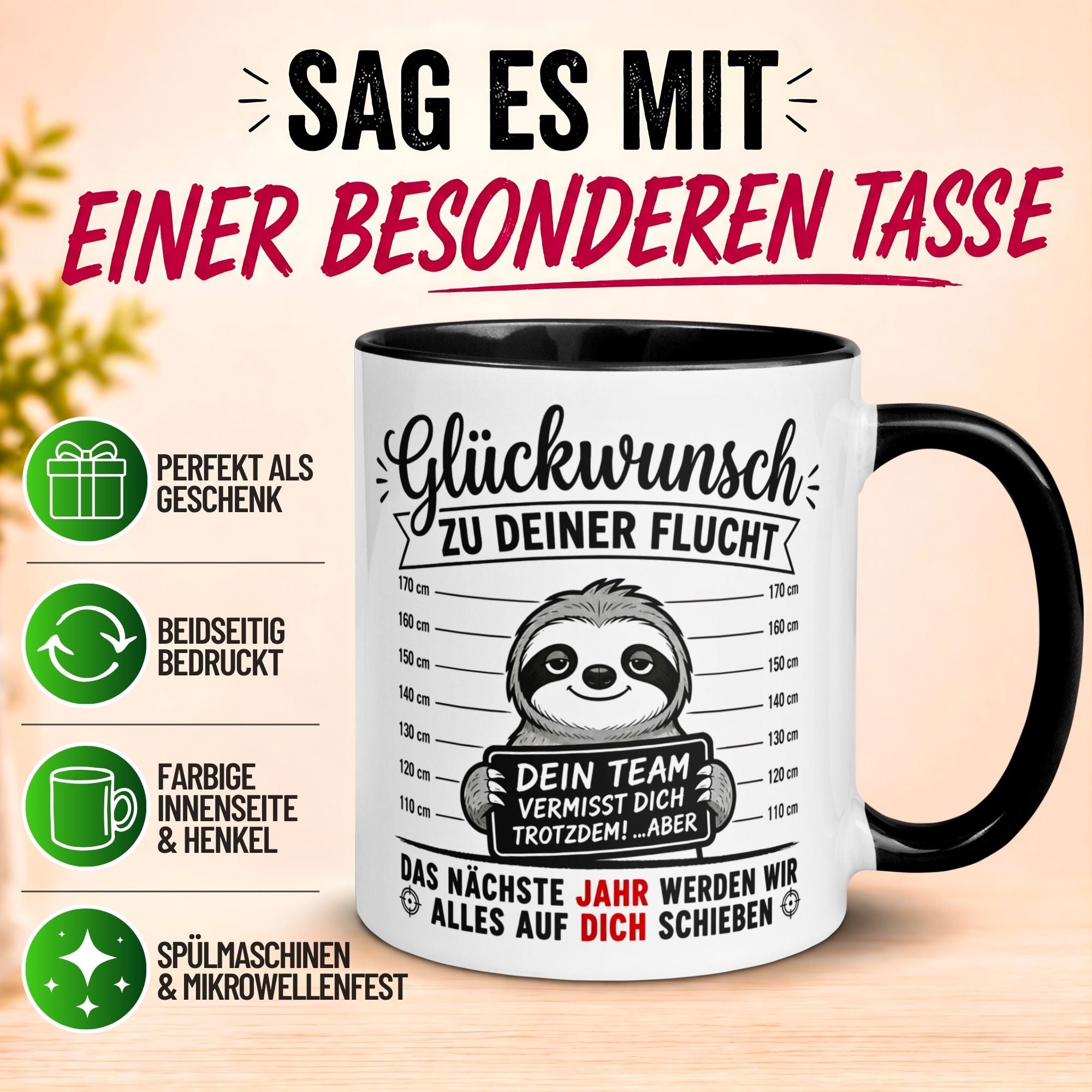 Tasse Abschied – „Dein Team wird dich vermissen“ – Abschiedsgeschenk Kollegen