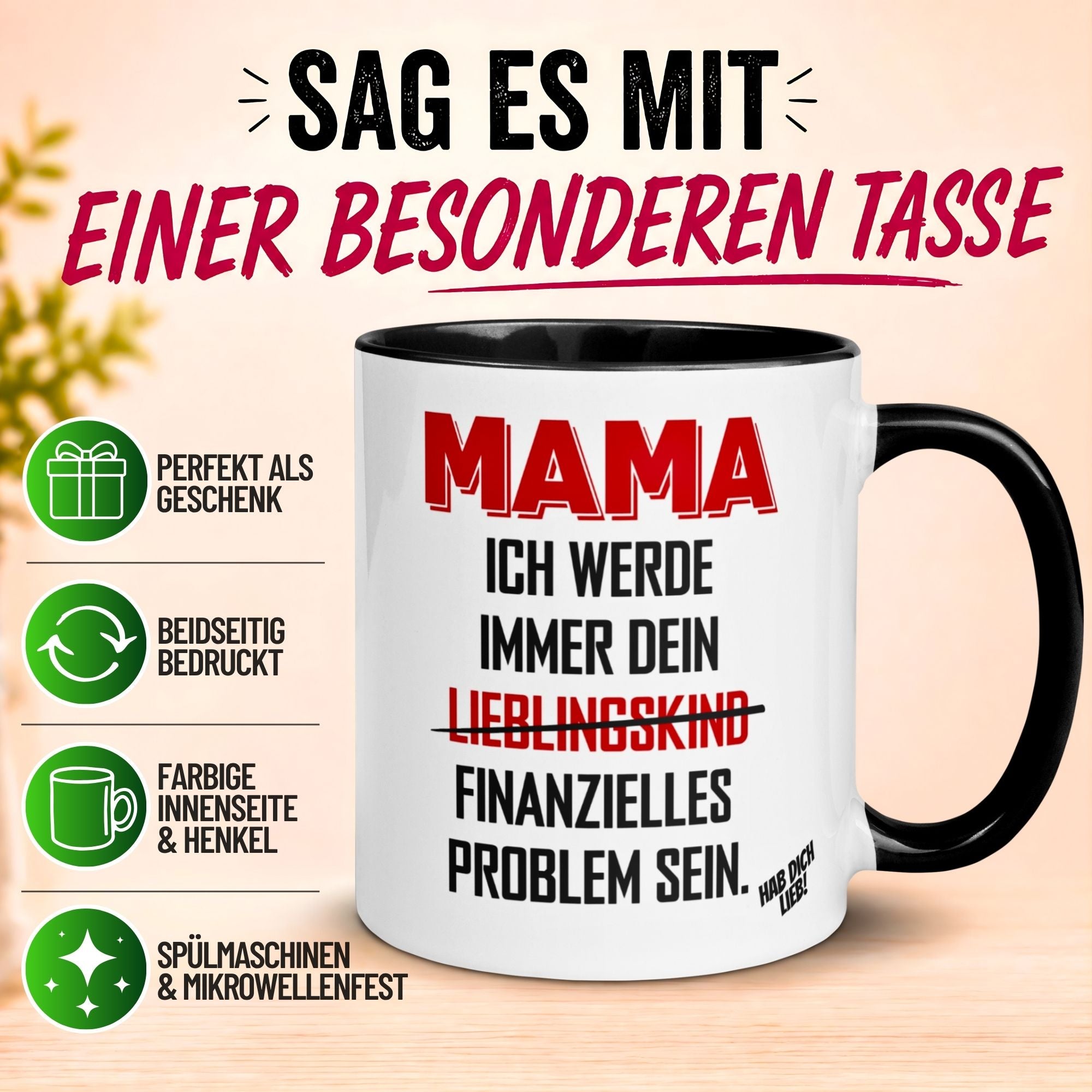 Tasse Mama – „Für immer dein finanzielles Problem“ – Beste Mama Geschenk Muttertag